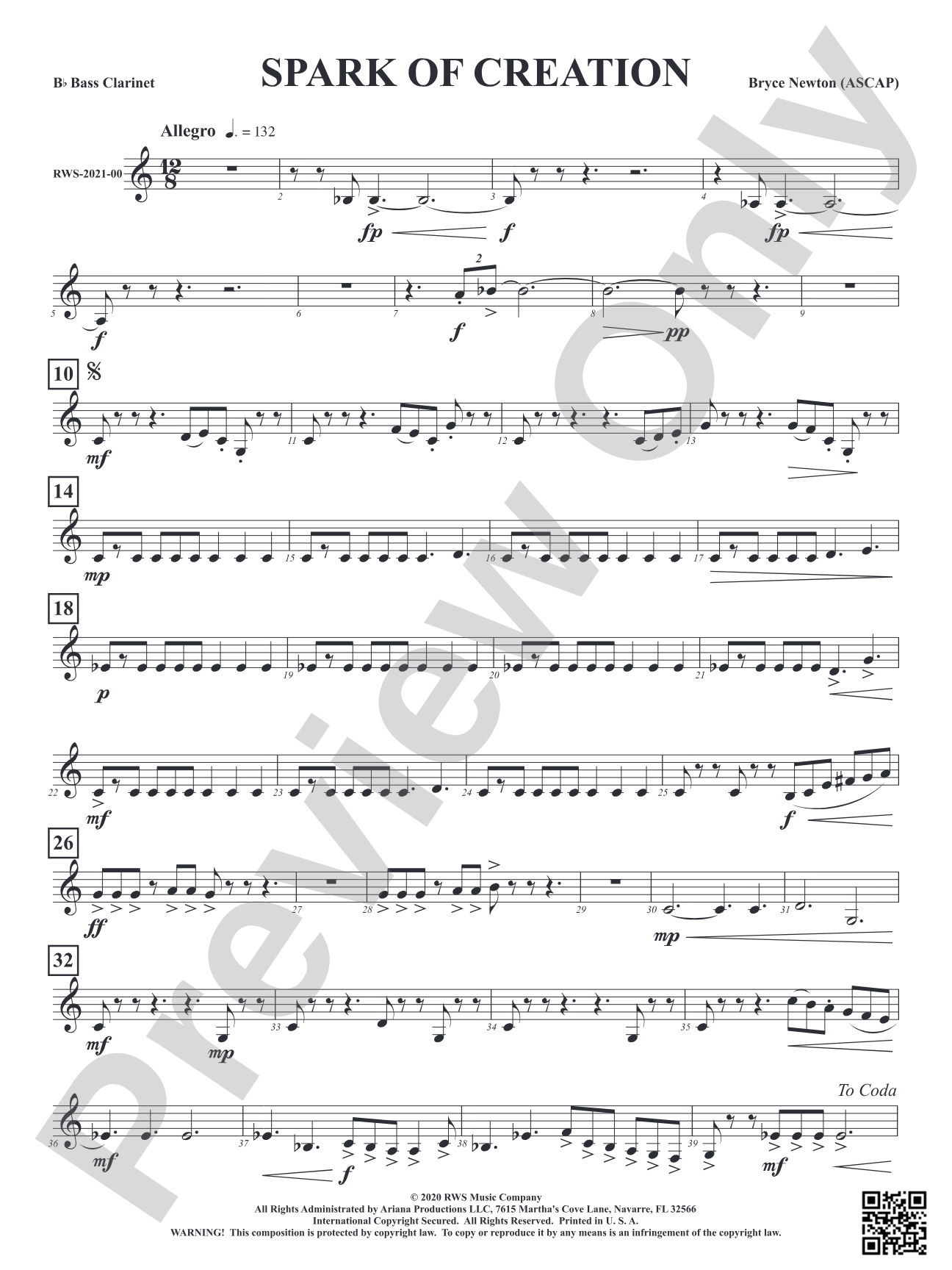 Spark of Creation: B-flat Bass Clarinet