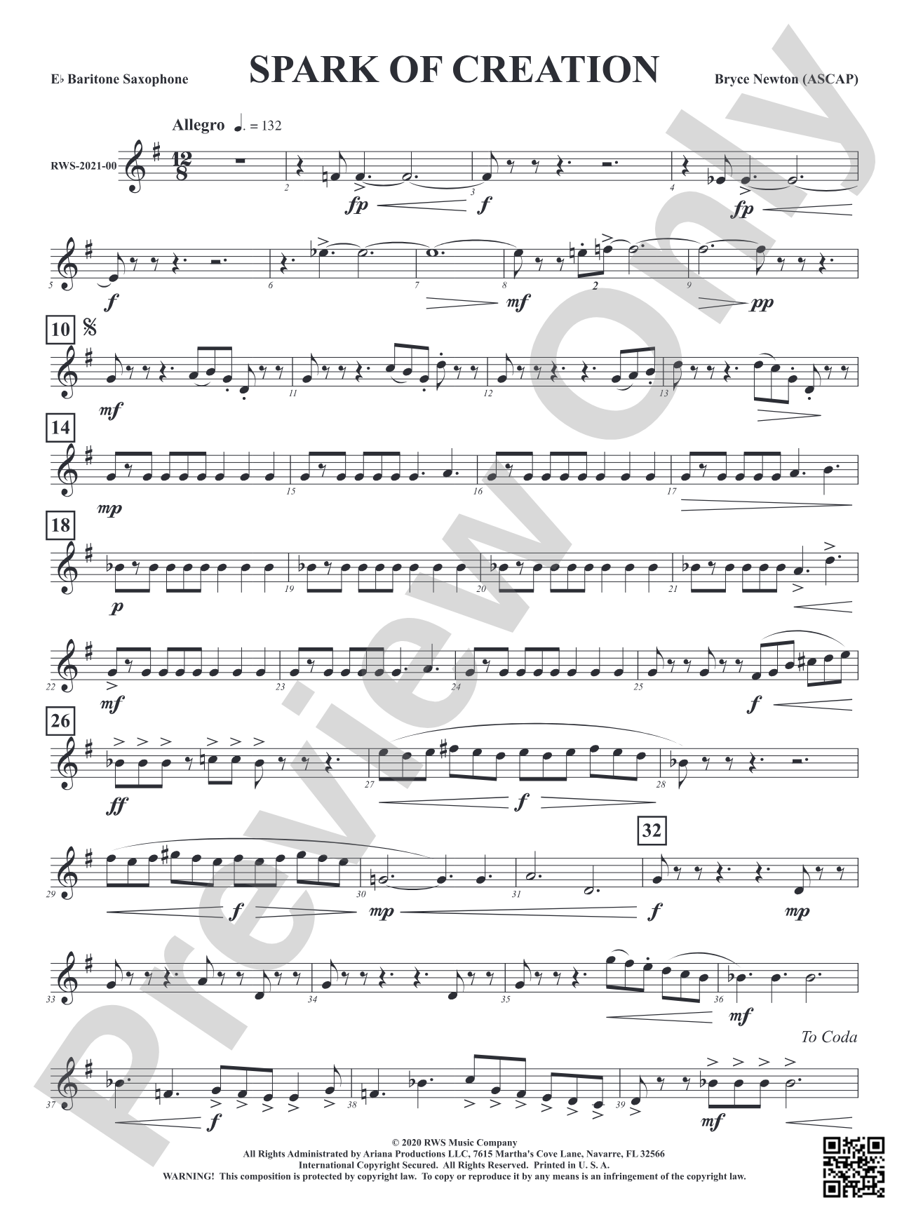 Spark of Creation: E-flat Baritone Saxophone