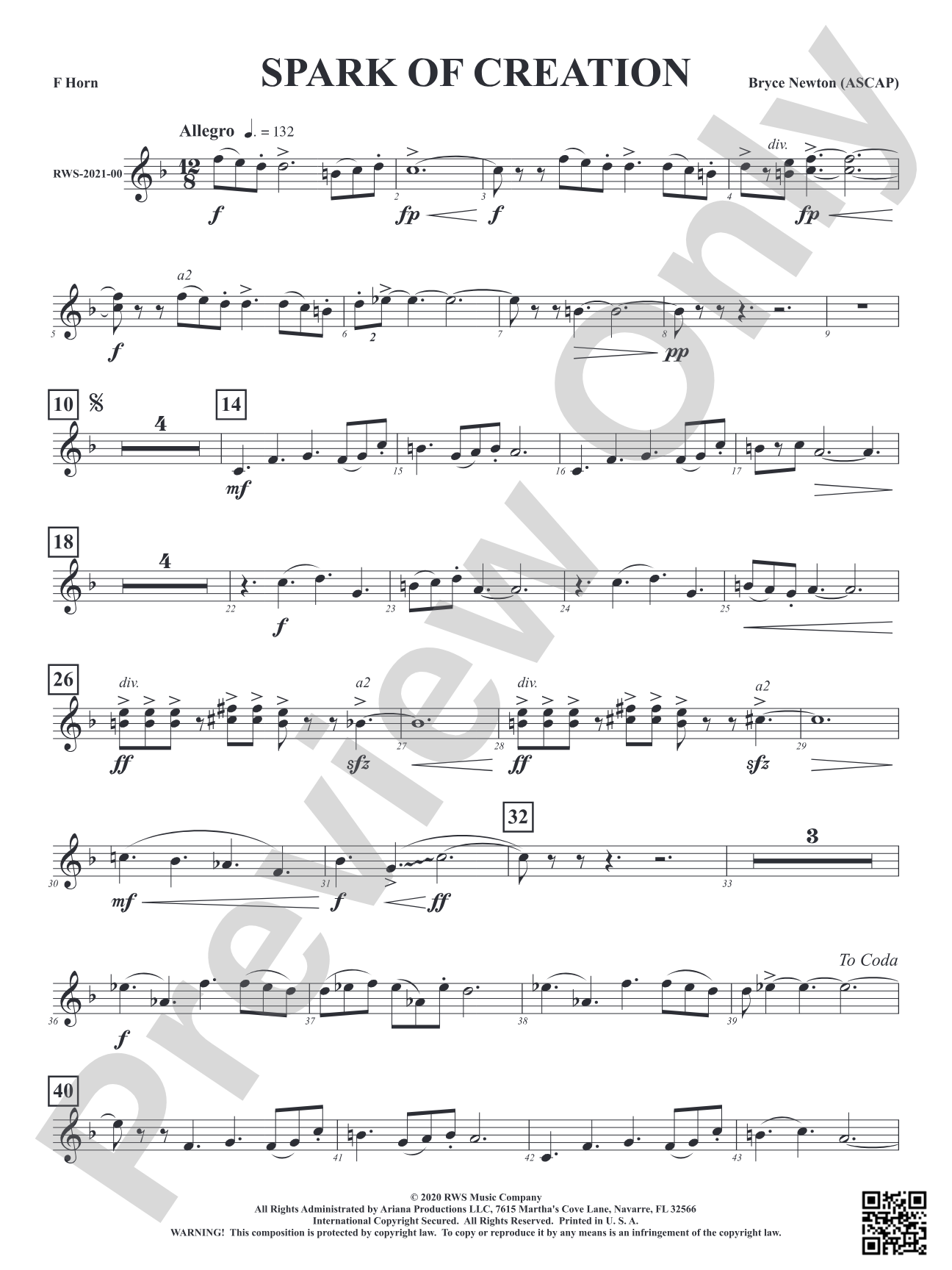 Spark of Creation: 1st F Horn