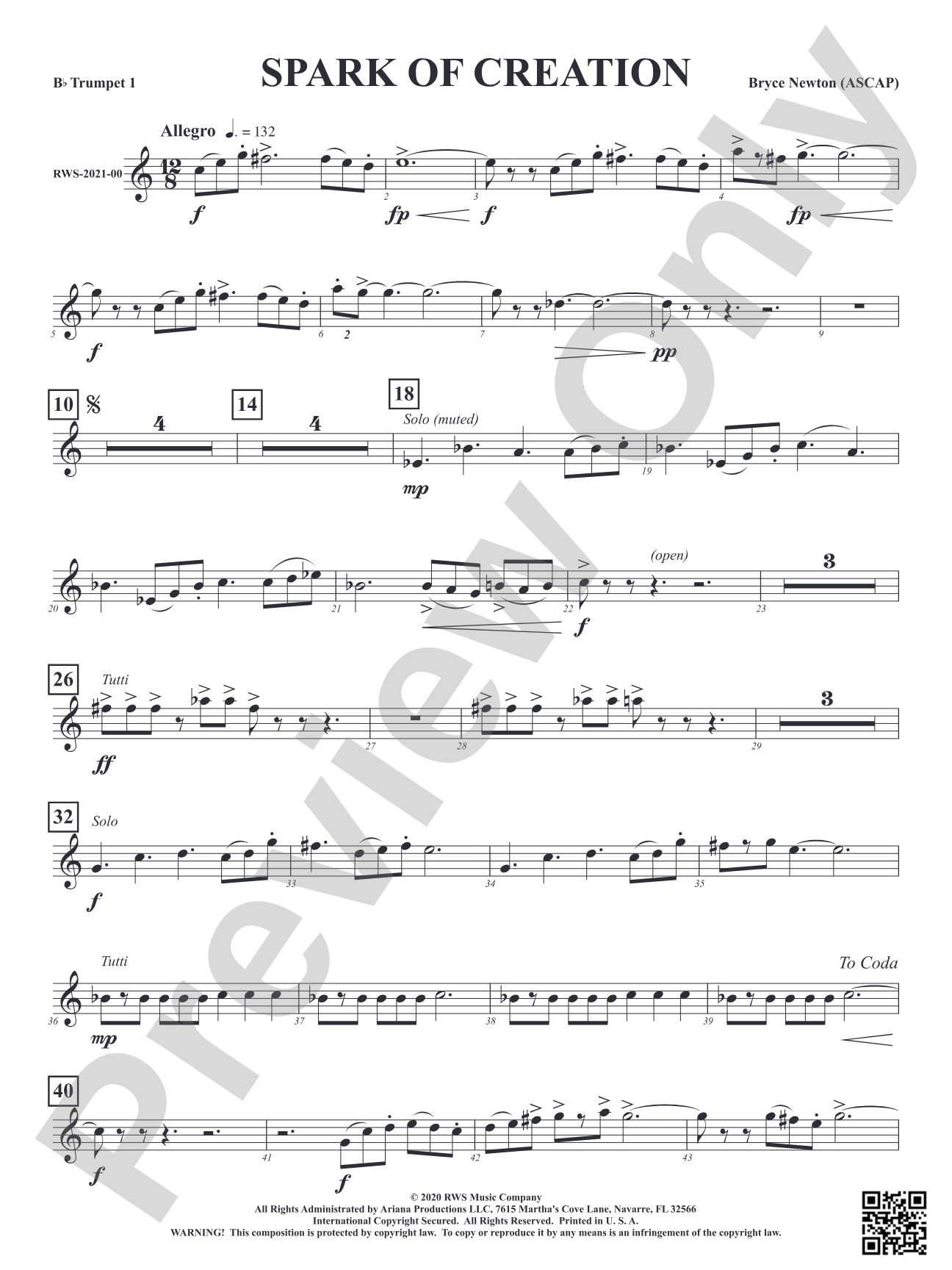 Spark of Creation: 1st B-flat Trumpet