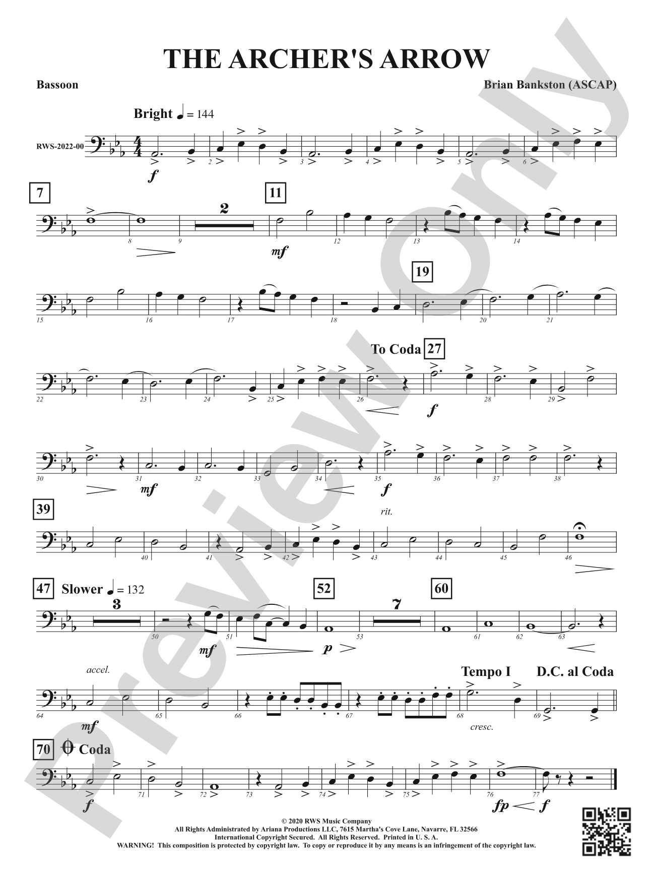The Archer's Arrow: Bassoon