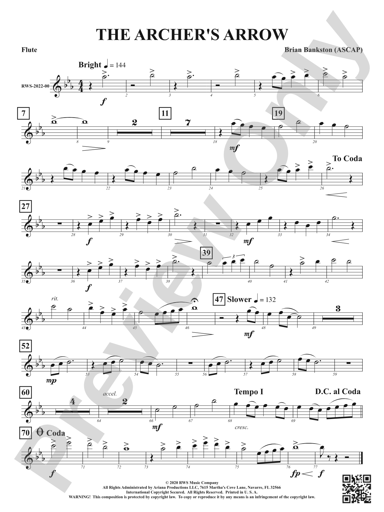 The Archer's Arrow: 1st Flute