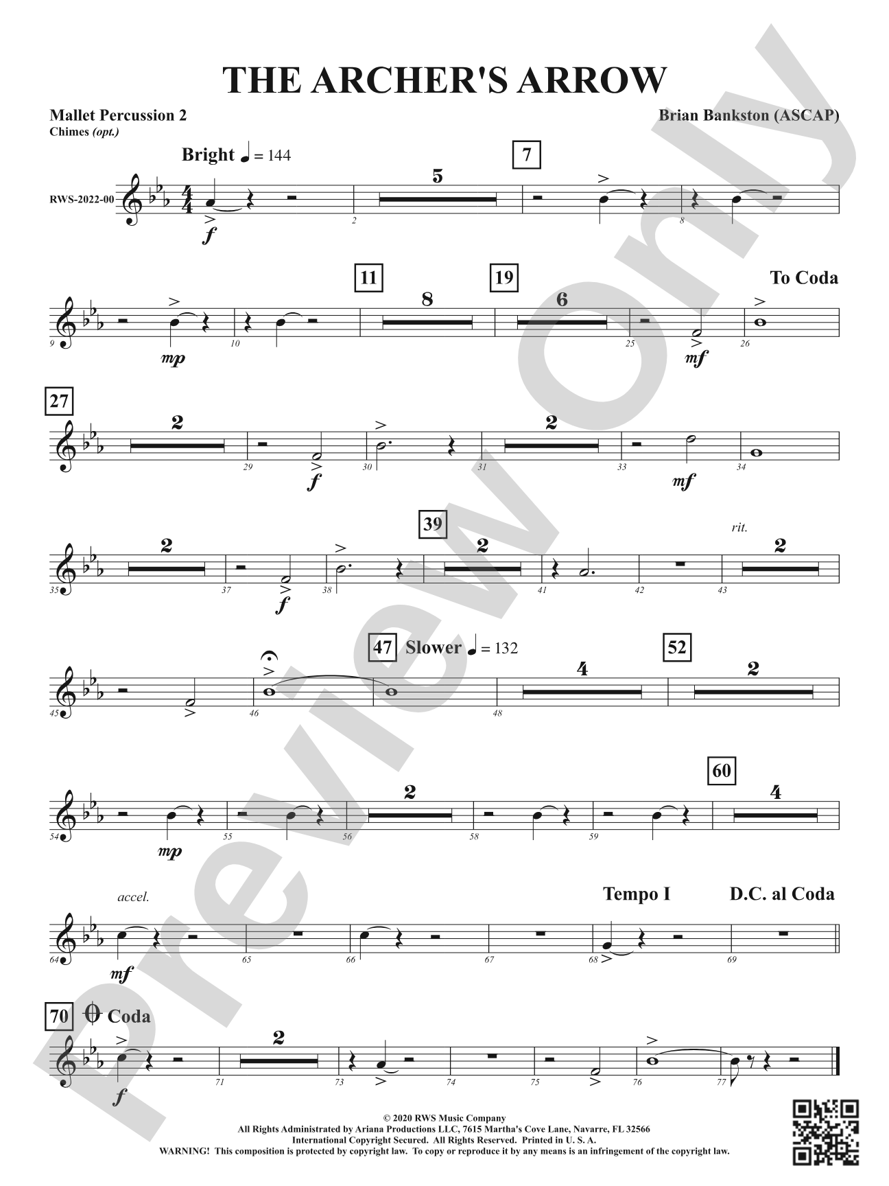 The Archer's Arrow: 2nd Mallet Percussion