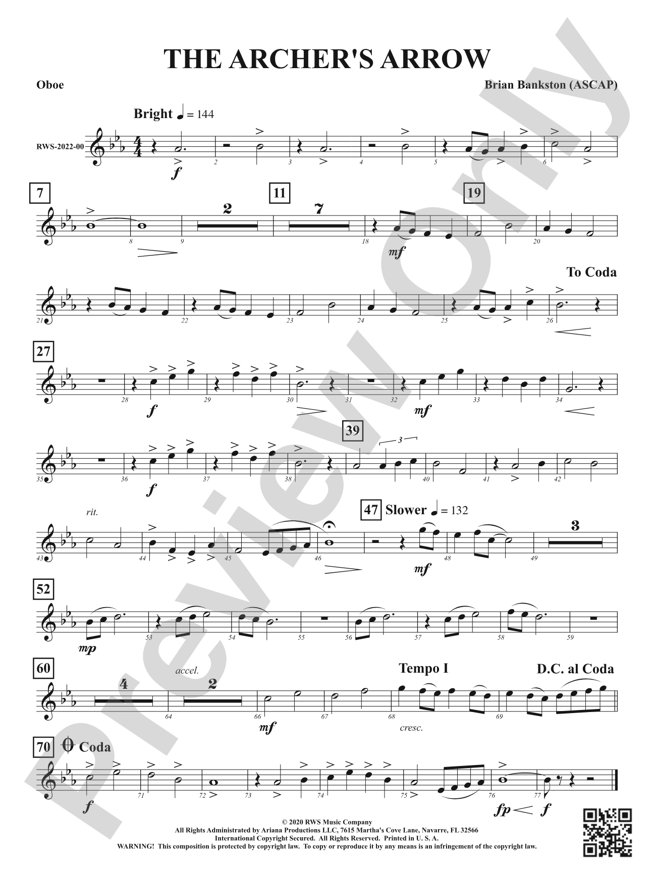 The Archer's Arrow: Oboe