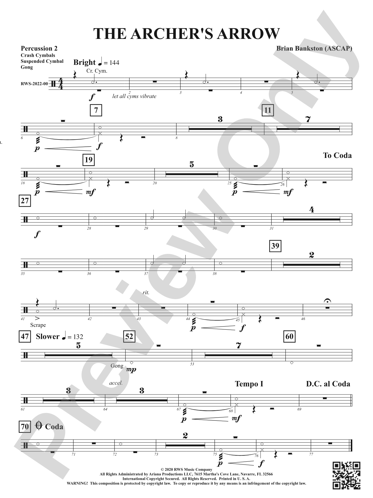 The Archer's Arrow: 2nd Percussion