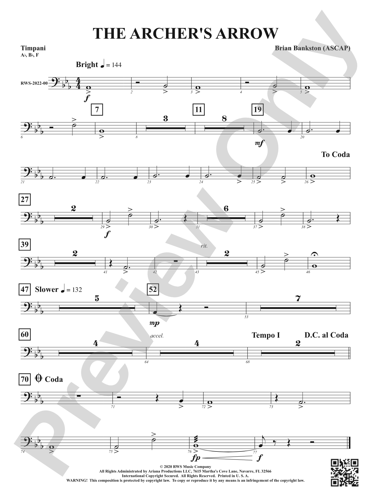 The Archer's Arrow: Timpani