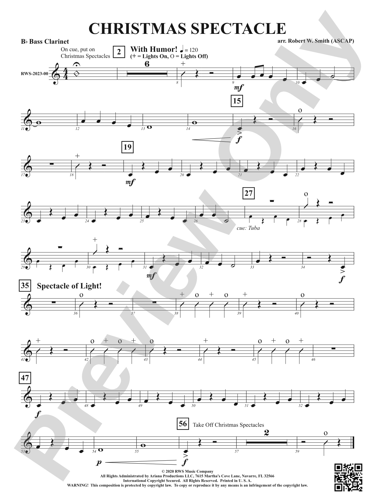 Christmas Spectacle: B-flat Bass Clarinet