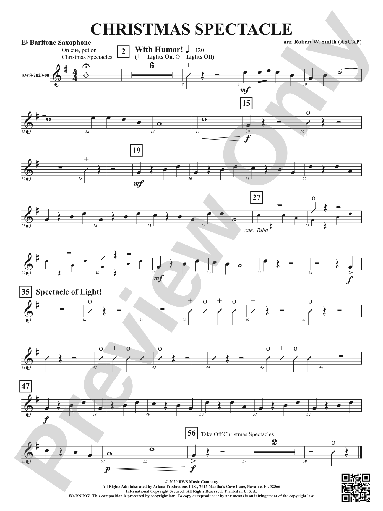 Christmas Spectacle: E-flat Baritone Saxophone