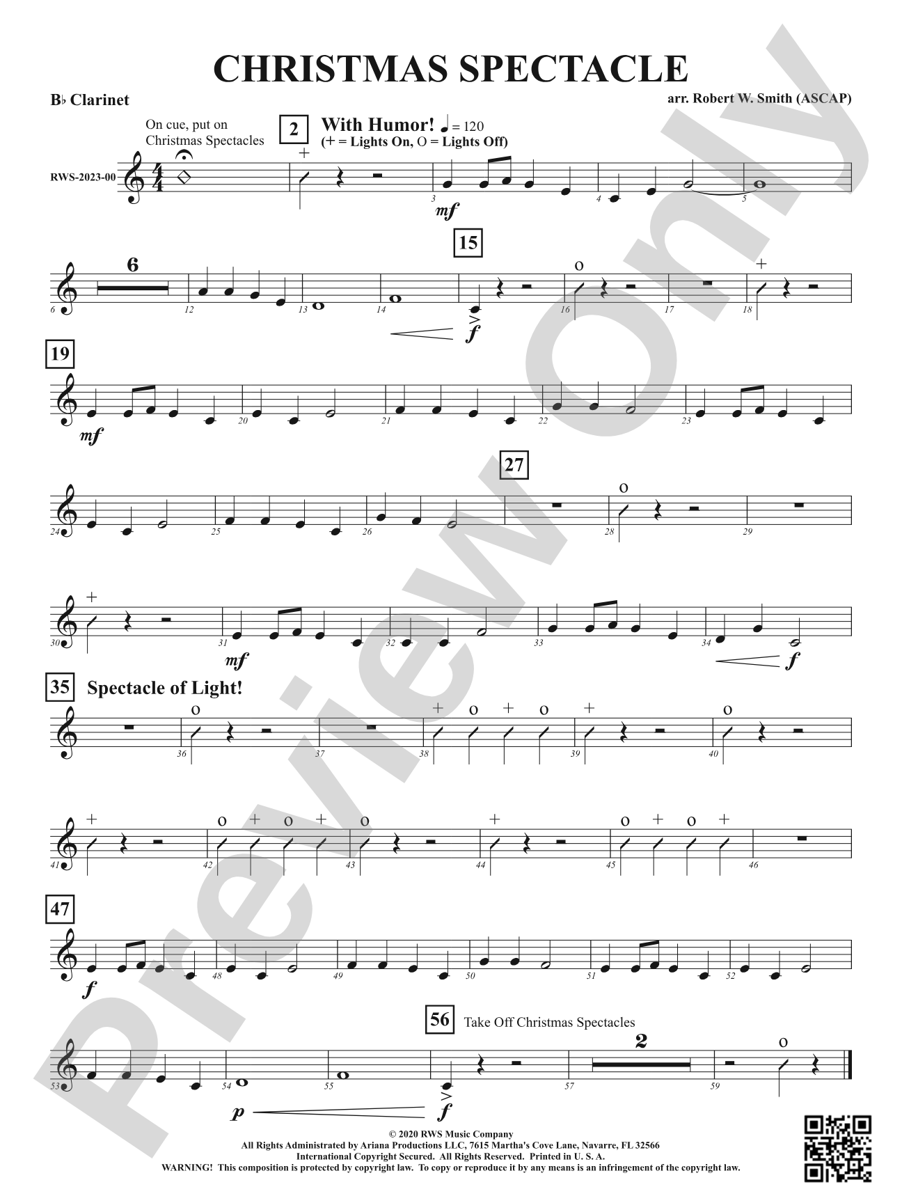 Christmas Spectacle: 1st B-flat Clarinet