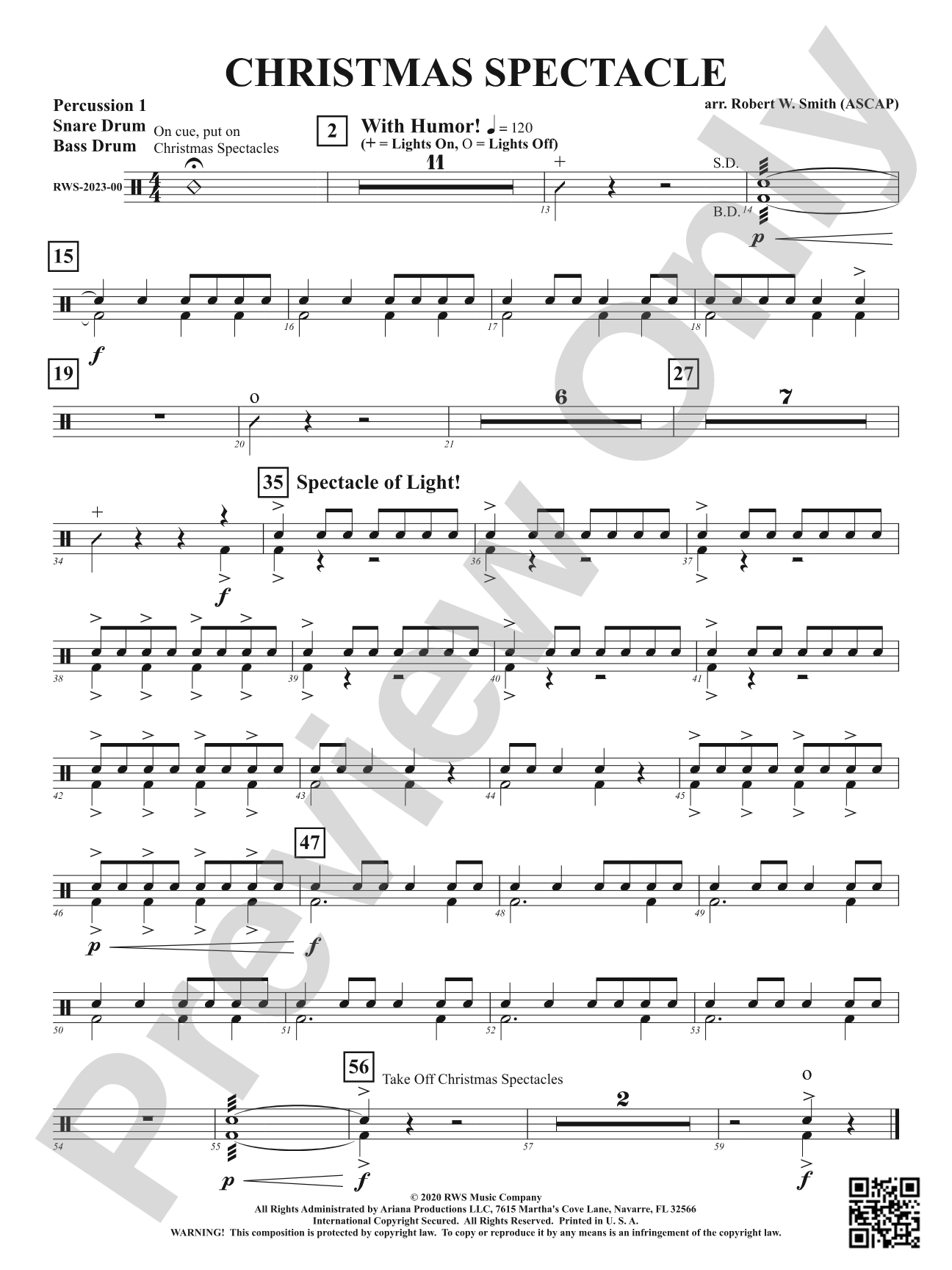 Christmas Spectacle: 1st Percussion