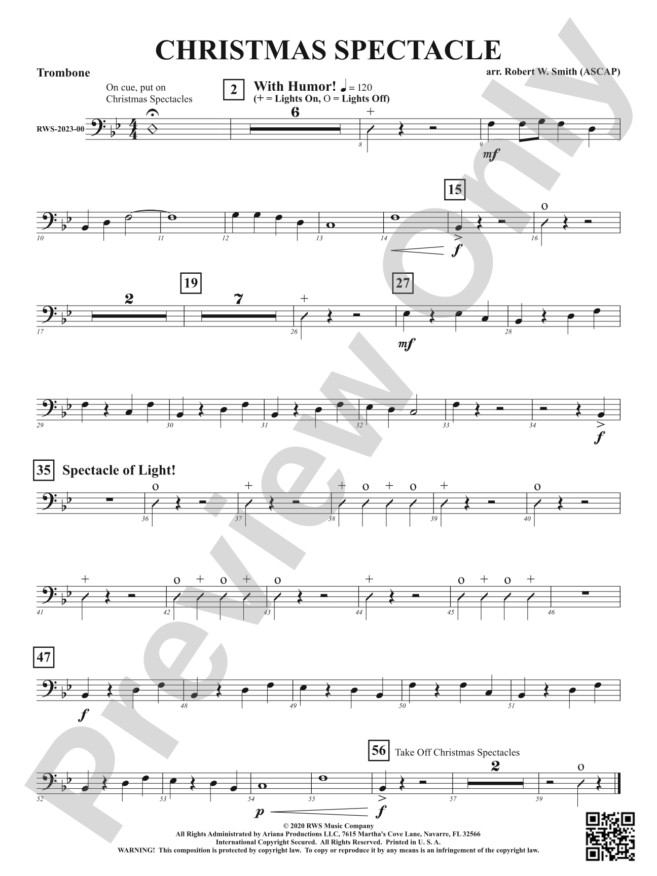 Christmas Spectacle: 1st Trombone