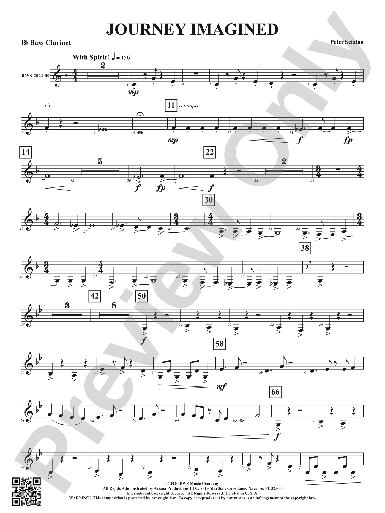 Journey Imagined: B-flat Bass Clarinet