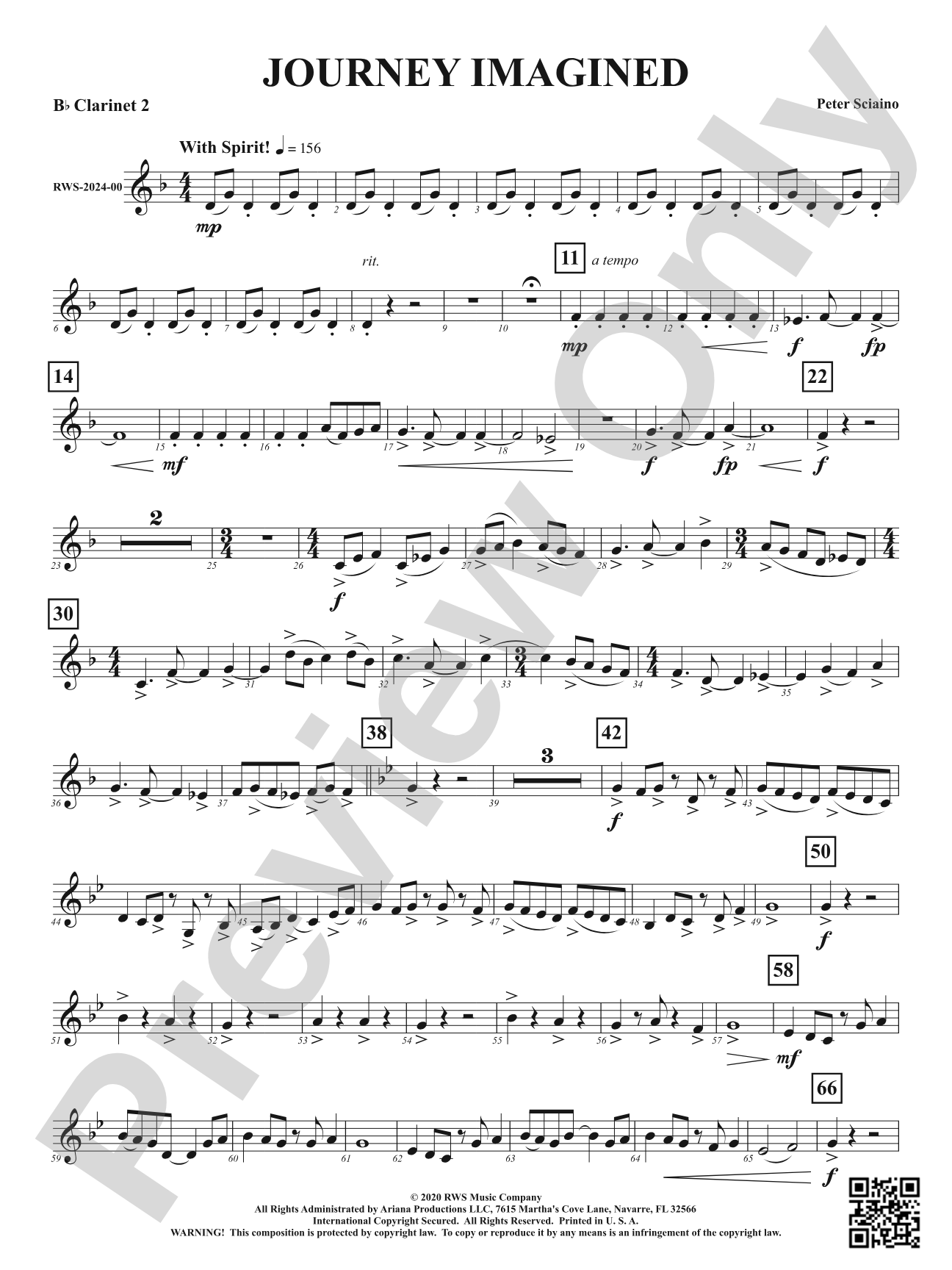 Journey Imagined: 2nd B-flat Clarinet