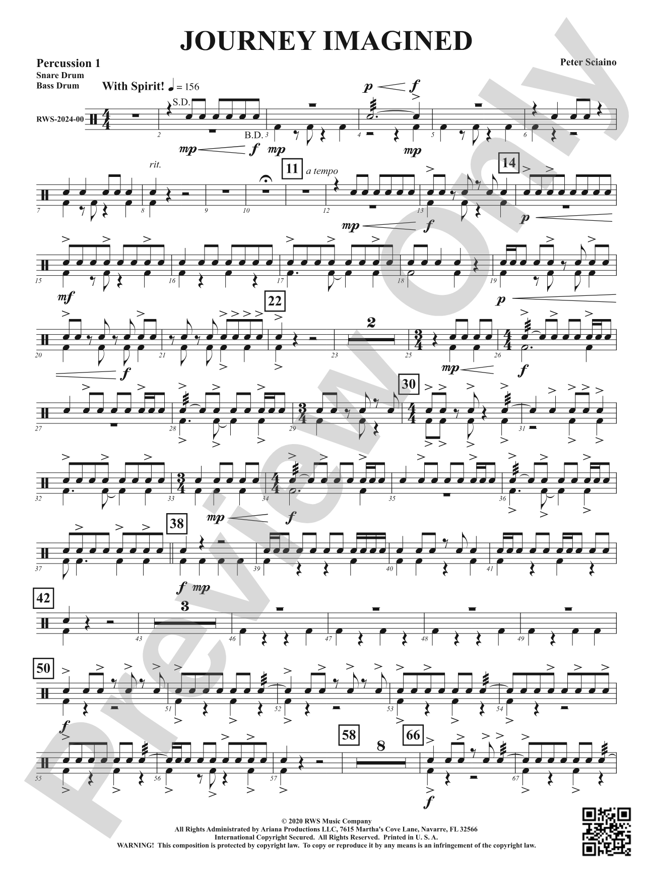 Journey Imagined: 1st Percussion