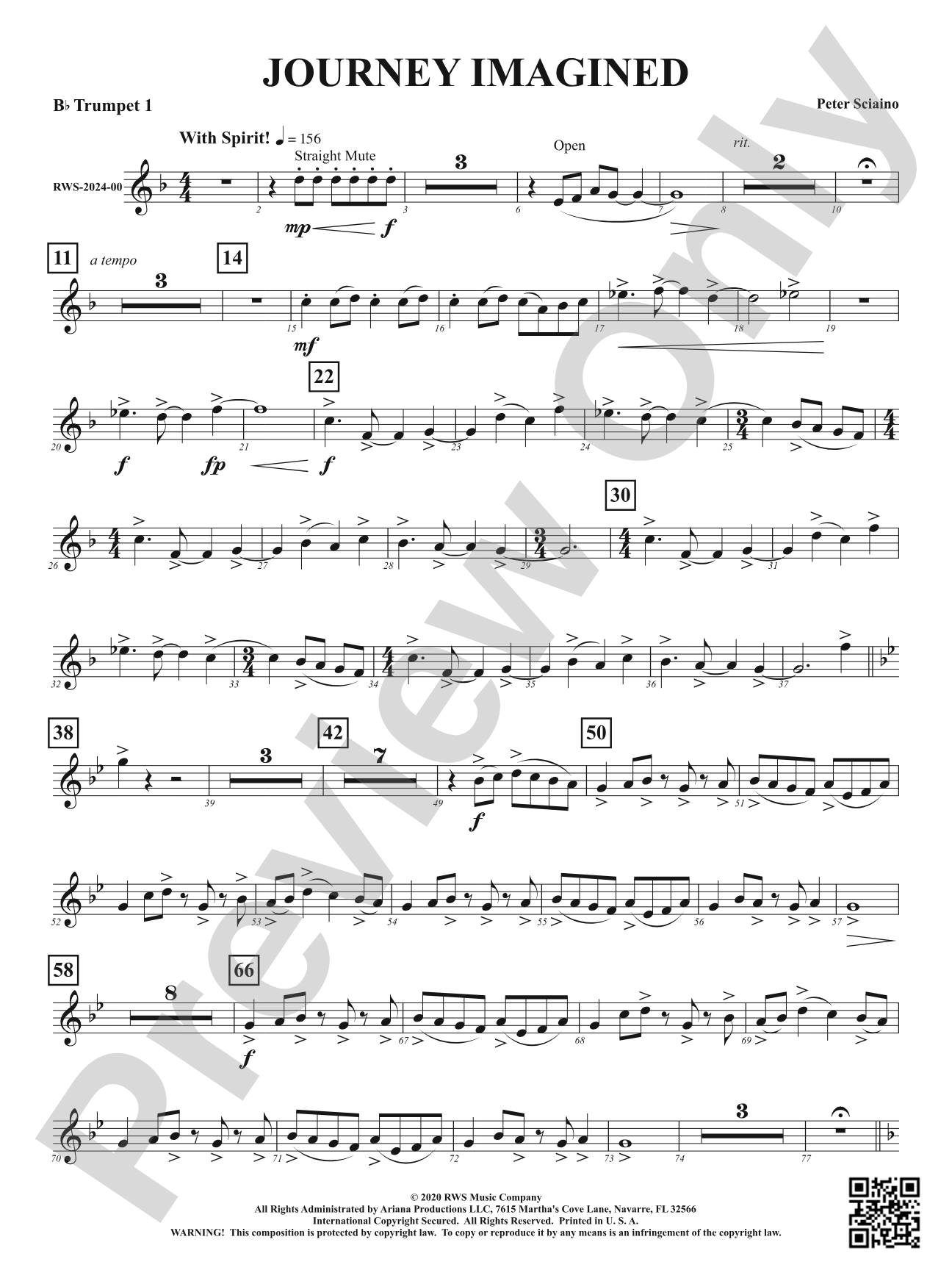Journey Imagined: 1st B-flat Trumpet