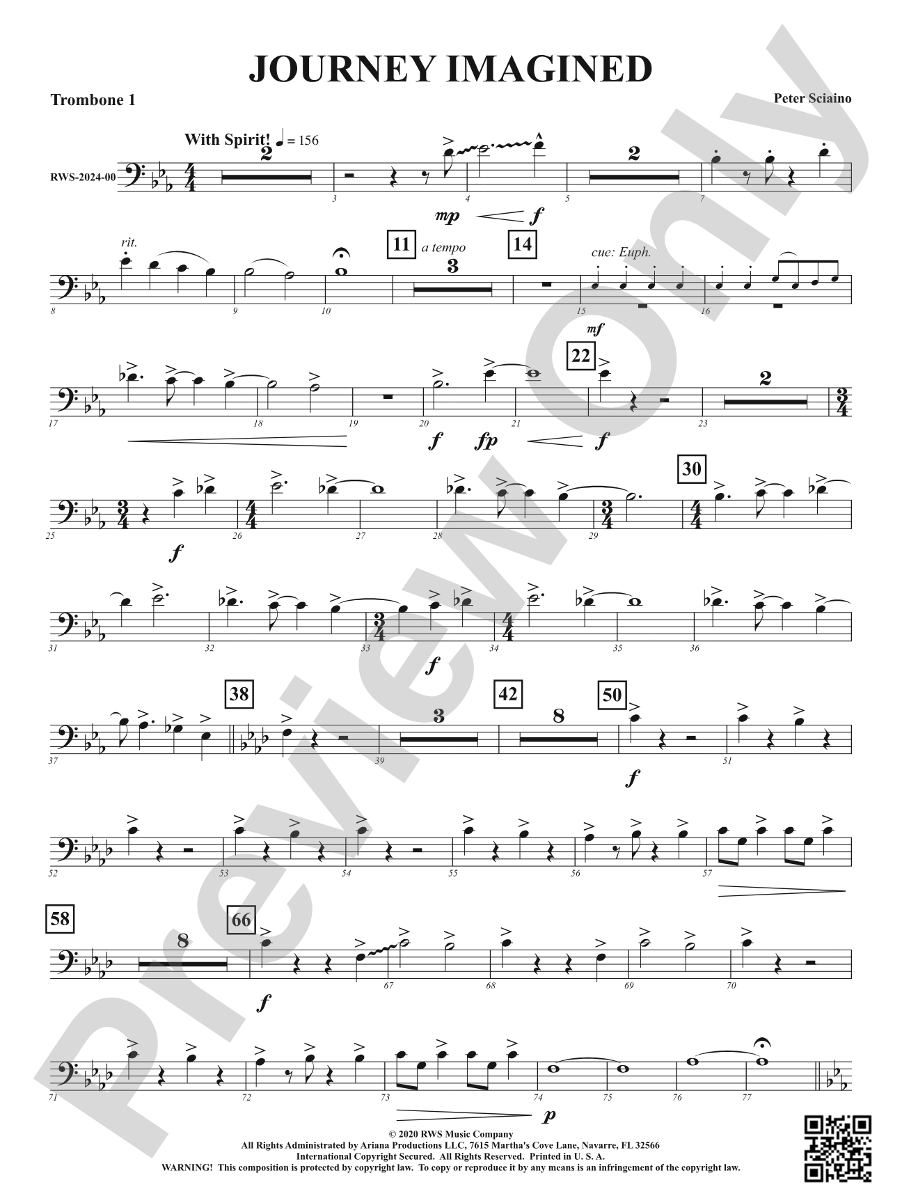 Journey Imagined: 1st Trombone