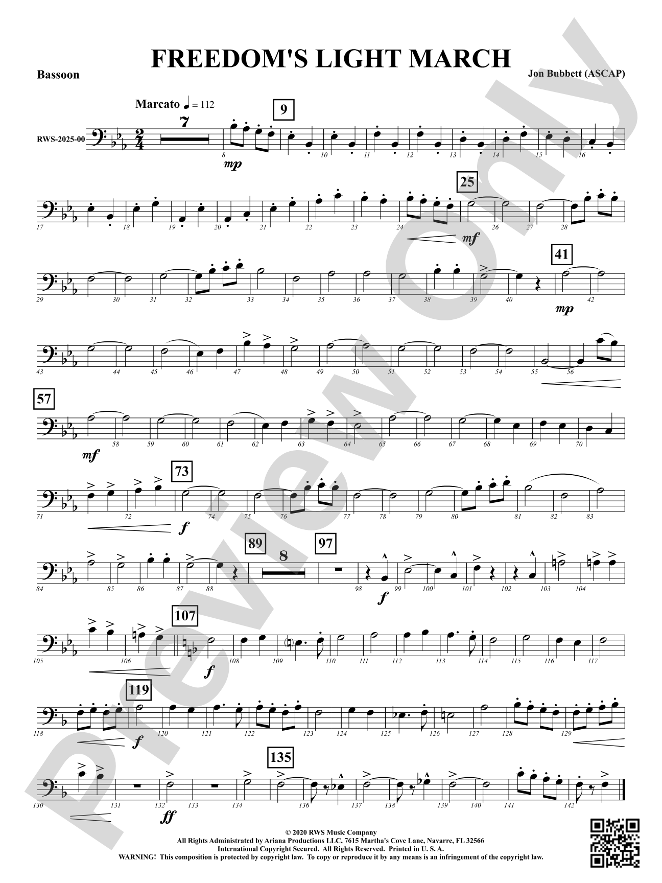 Freedom's Light March: Bassoon