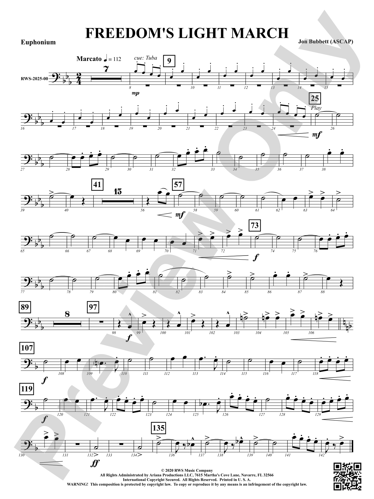 Freedom's Light March: Baritone B.C.