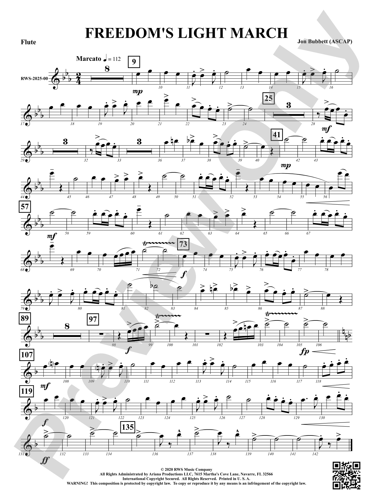 Freedom's Light March: 1st Flute