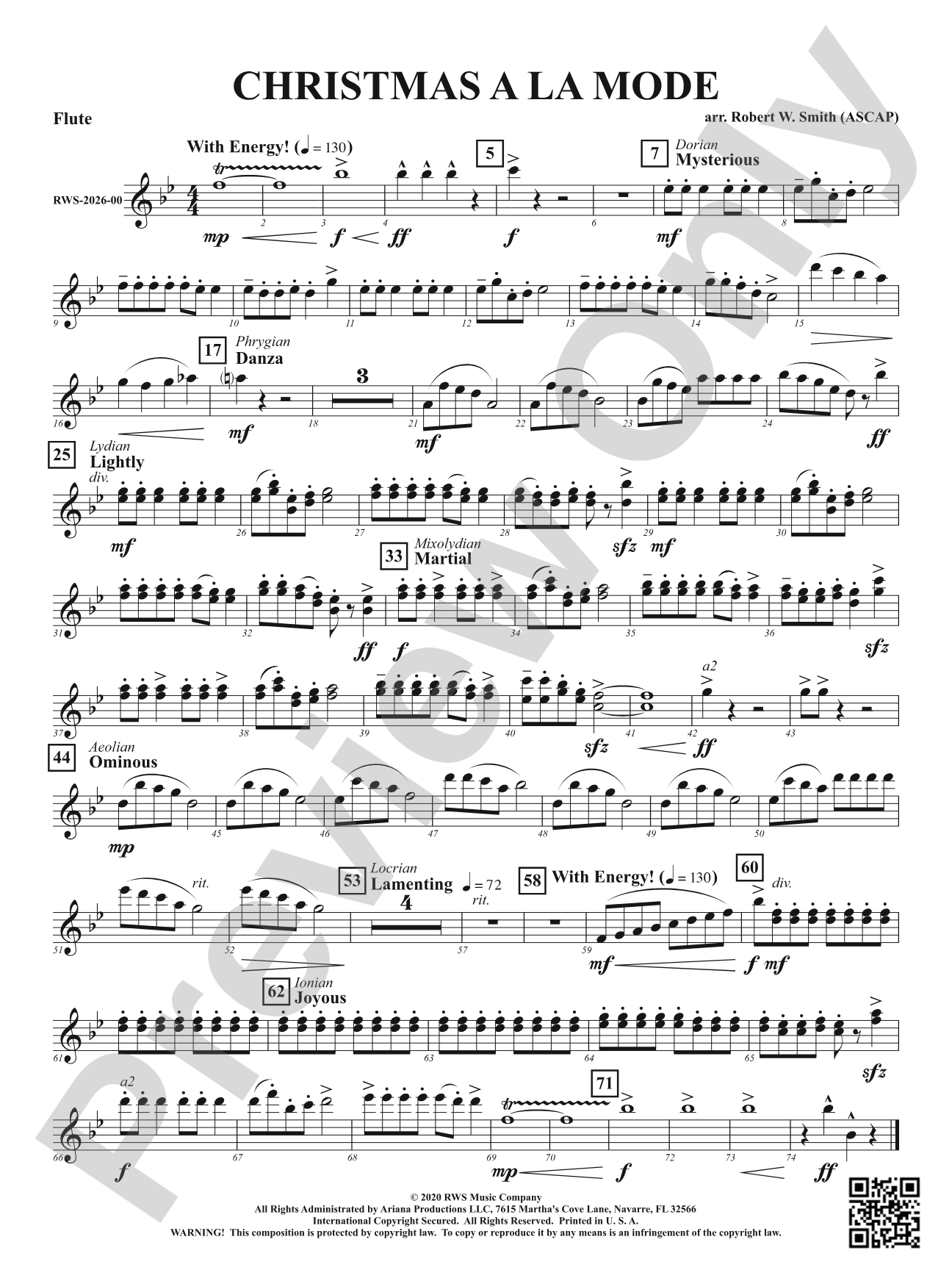 Christmas A La Mode: 1st Flute