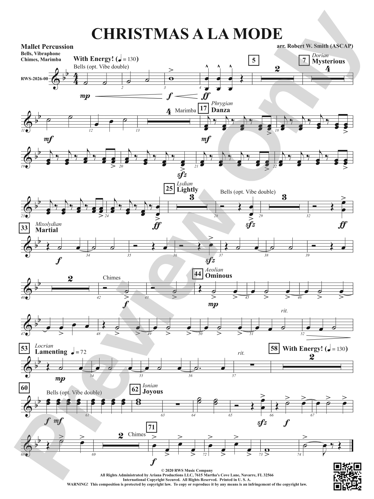 Christmas A La Mode: 1st Mallet Percussion