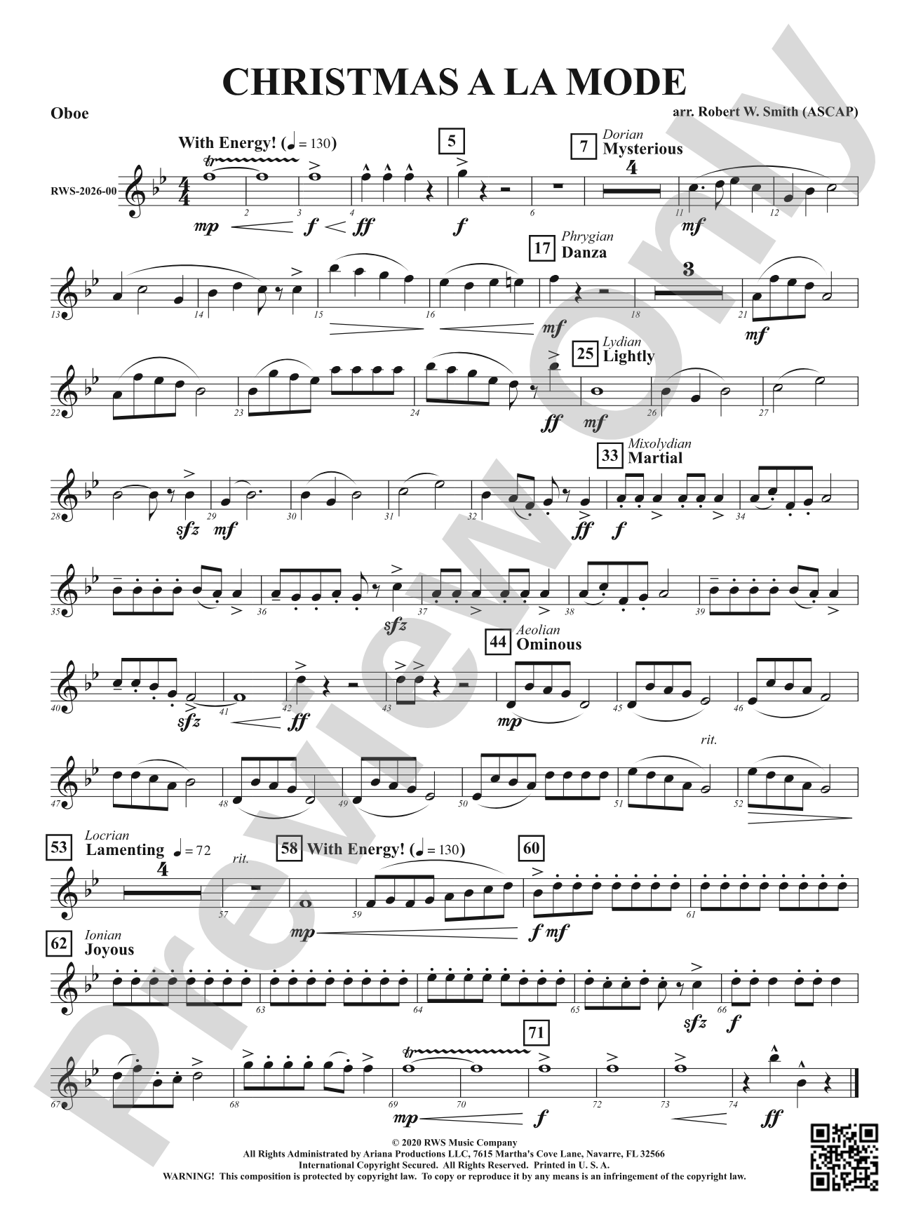 Christmas A La Mode: Oboe