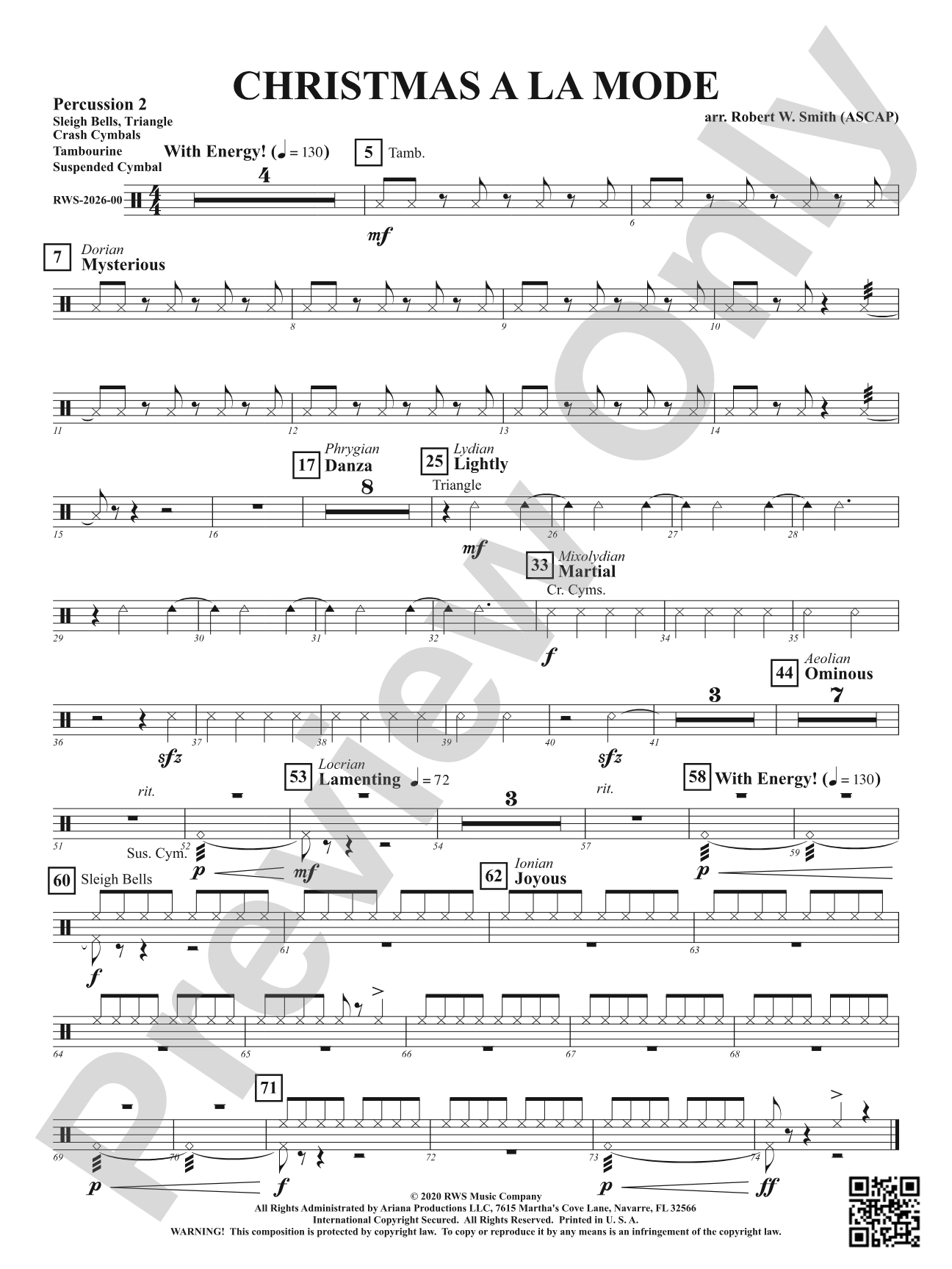 Christmas A La Mode: 2nd Percussion