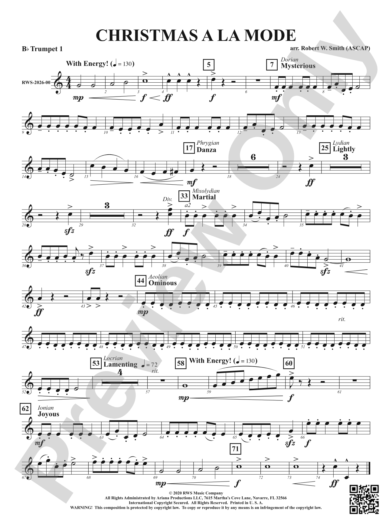 Christmas A La Mode: 1st B-flat Trumpet