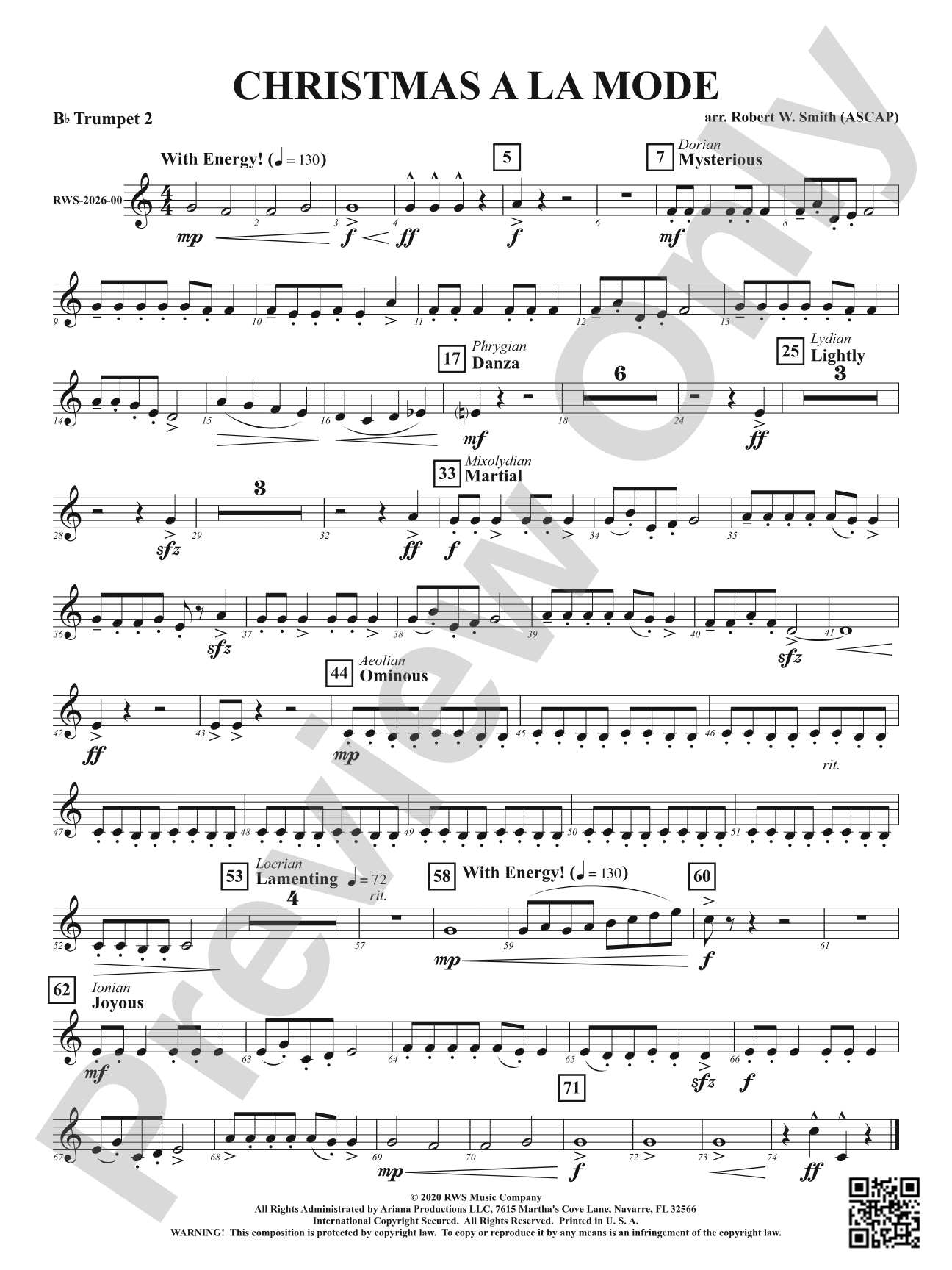 Christmas A La Mode: 2nd B-flat Trumpet