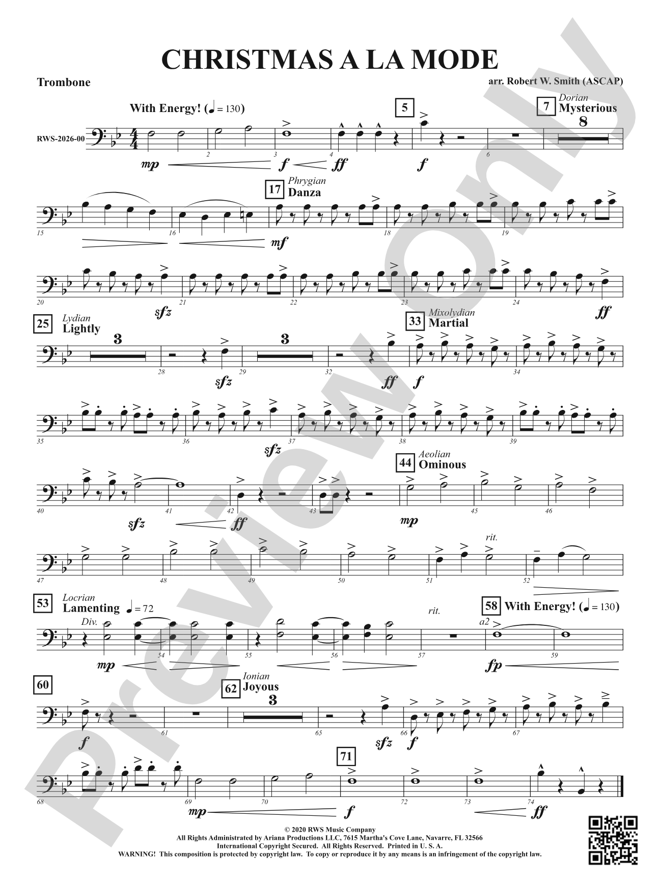 Christmas A La Mode: 1st Trombone
