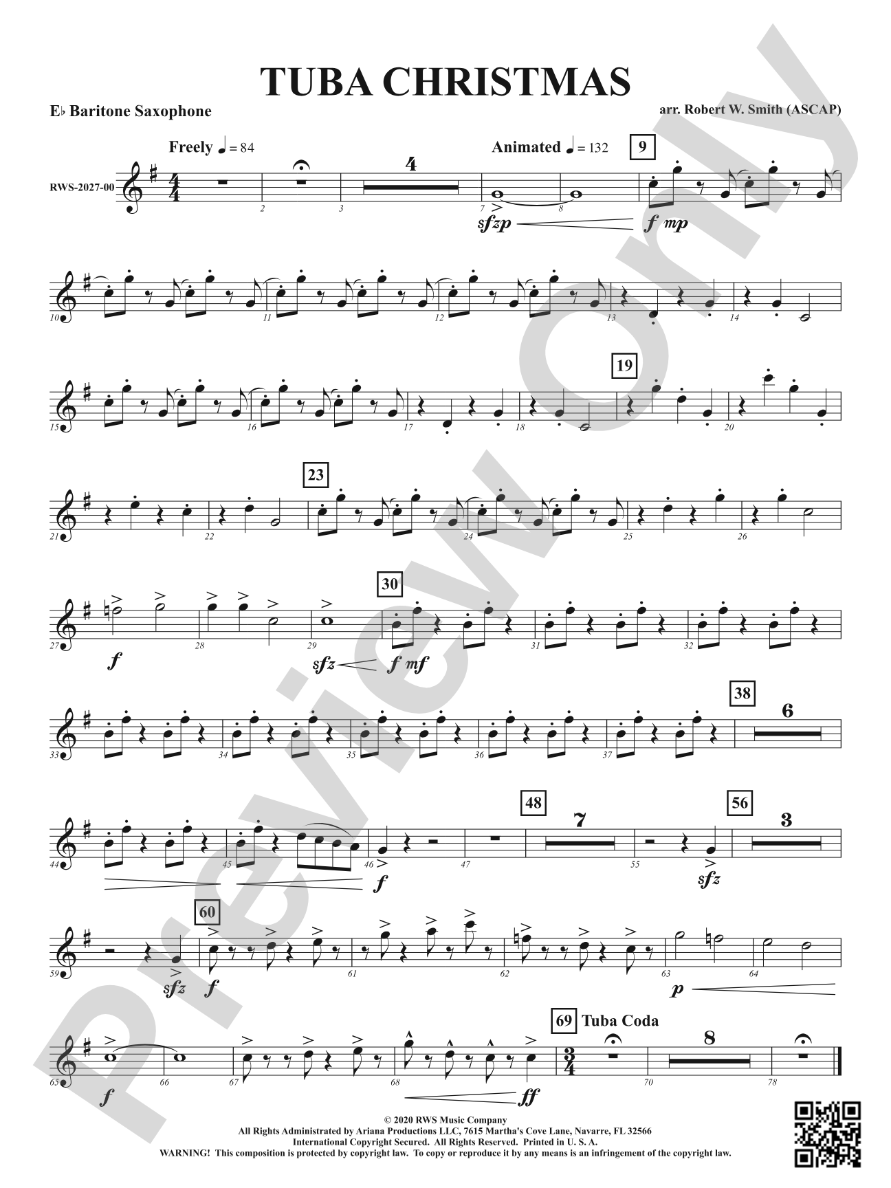 Tuba Christmas: E-flat Baritone Saxophone