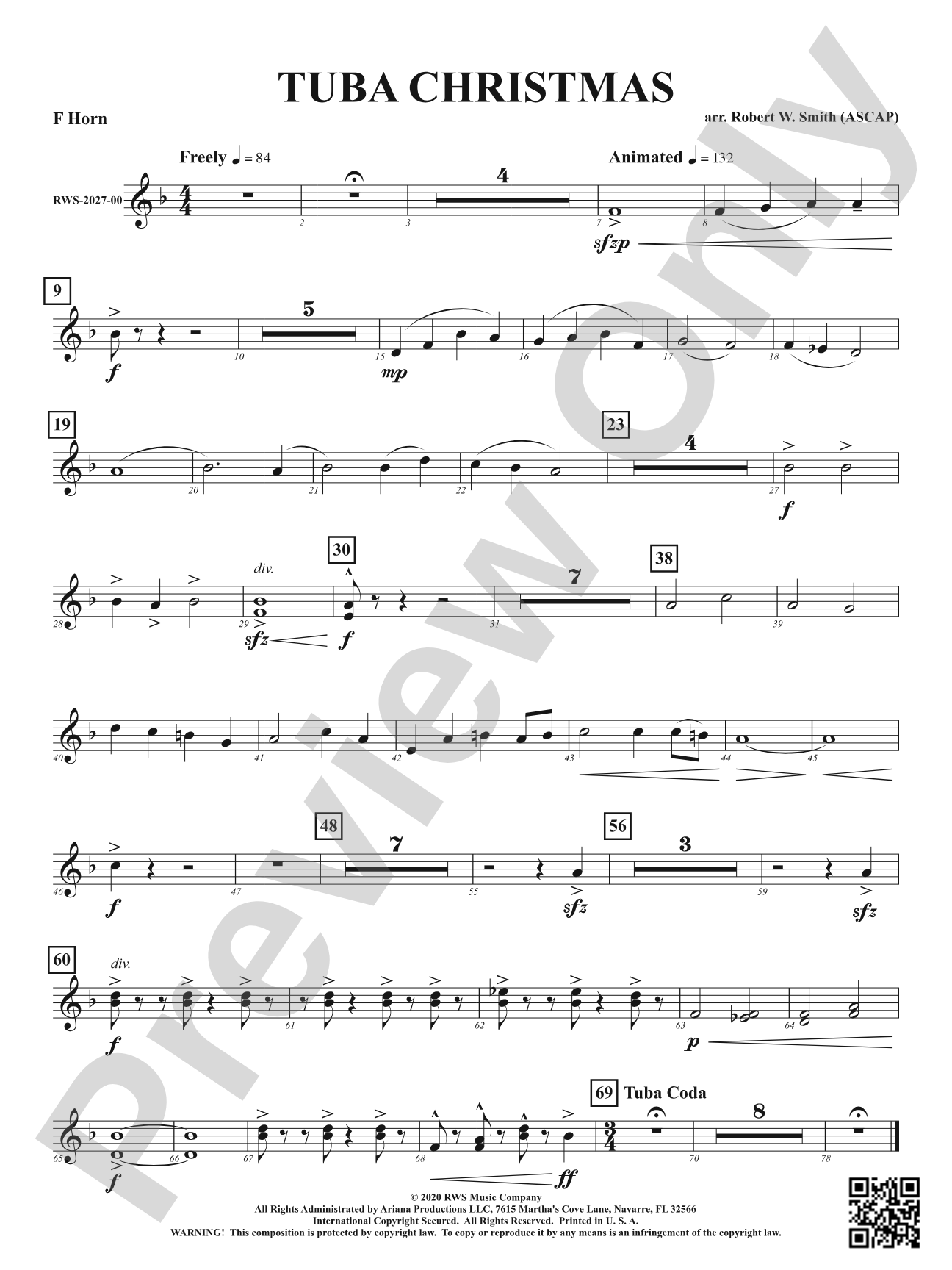 Tuba Christmas: 1st F Horn