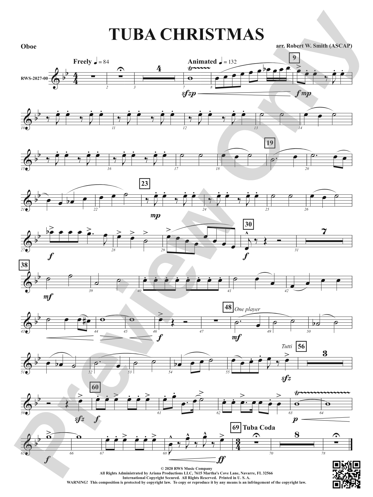 Tuba Christmas: Oboe