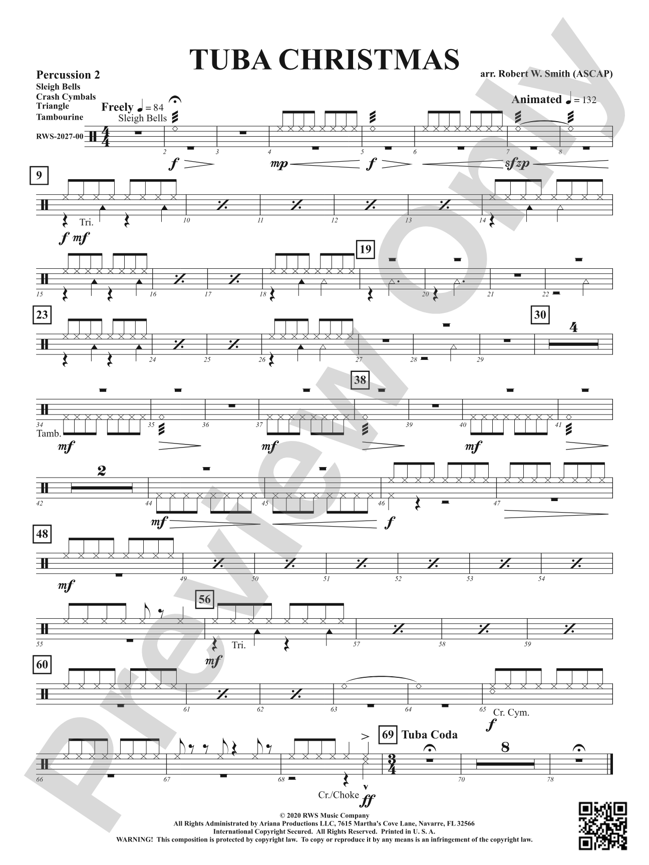 Tuba Christmas: 2nd Percussion