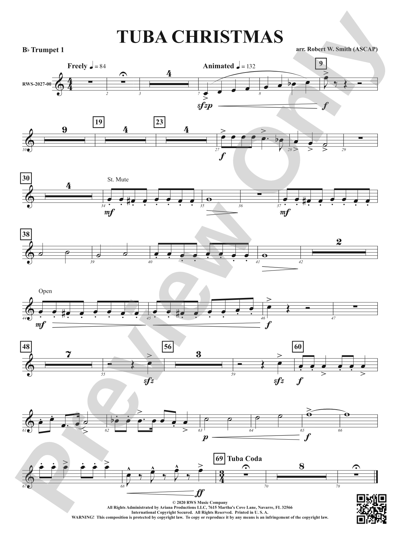 Tuba Christmas: 1st B-flat Trumpet