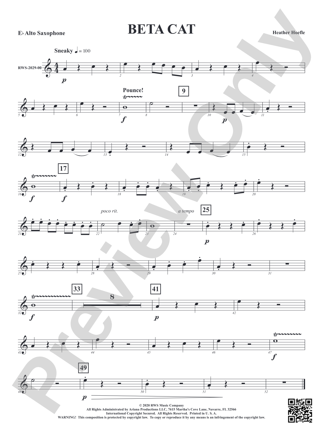 Beta Cat: 1st E-flat Alto Saxophone