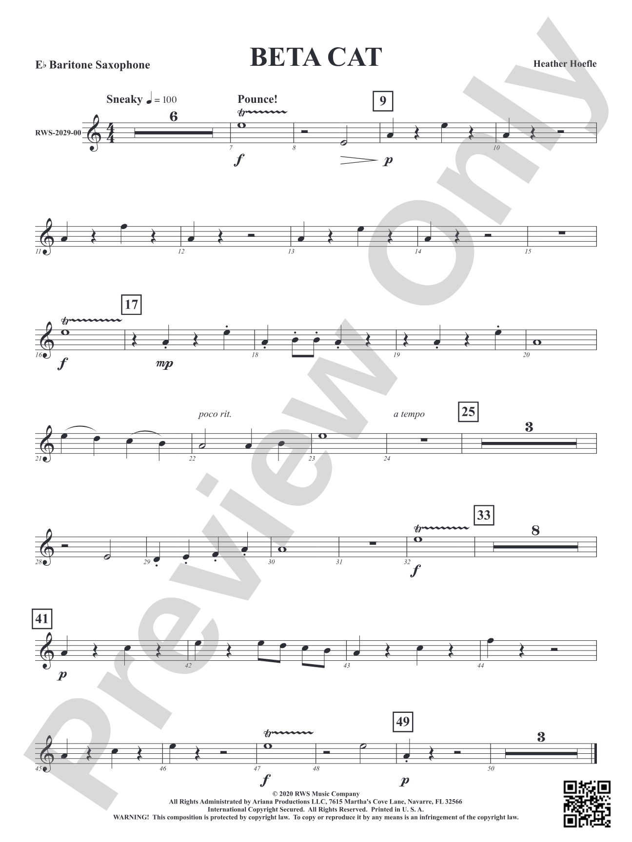 Beta Cat: E-flat Baritone Saxophone