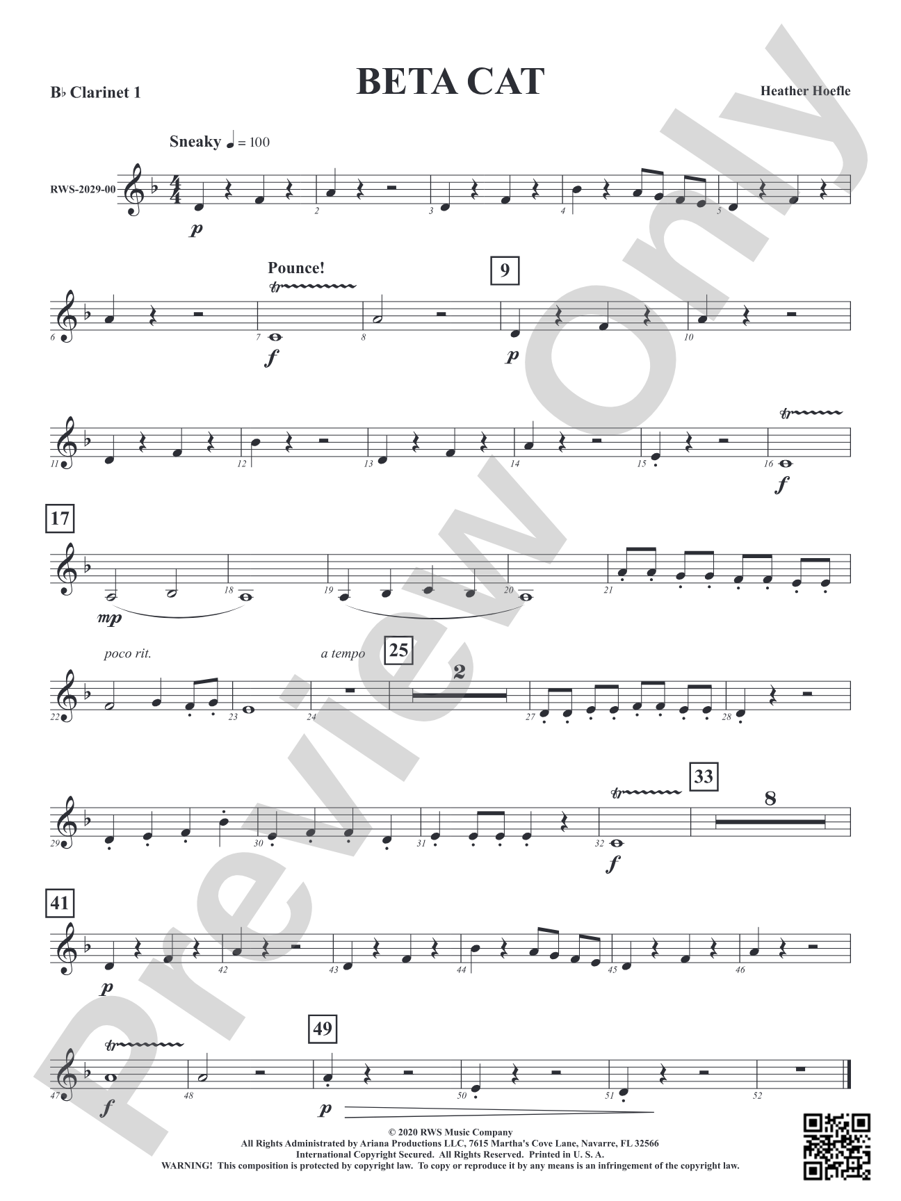Beta Cat: 1st B-flat Clarinet