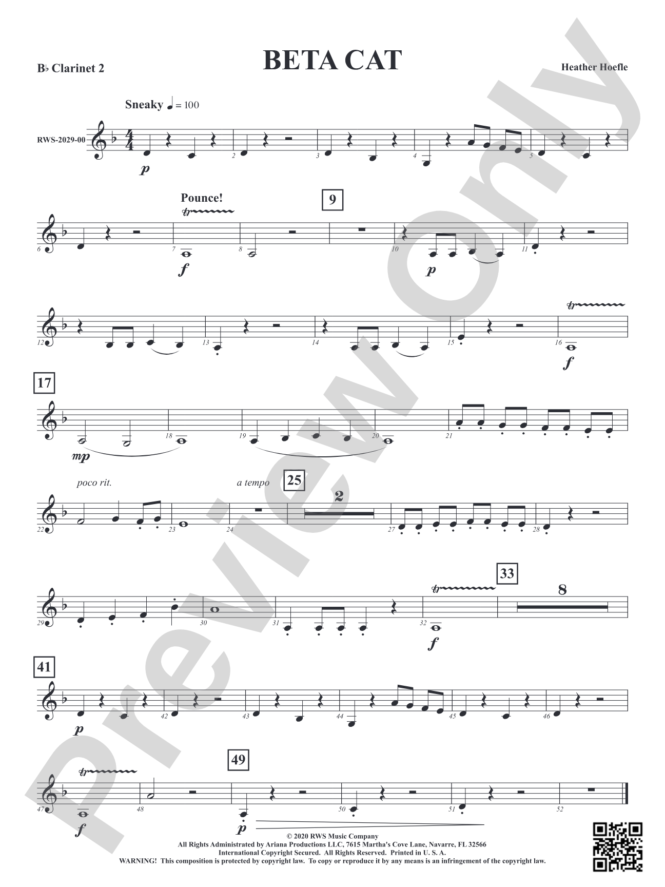 Beta Cat: 2nd B-flat Clarinet