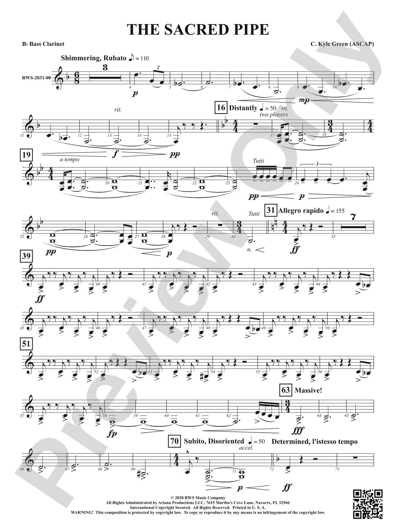 The Sacred Pipe: B-flat Bass Clarinet