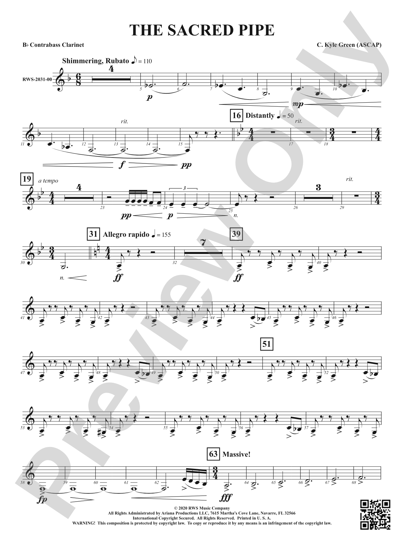 The Sacred Pipe: B-flat Contrabass Clarinet
