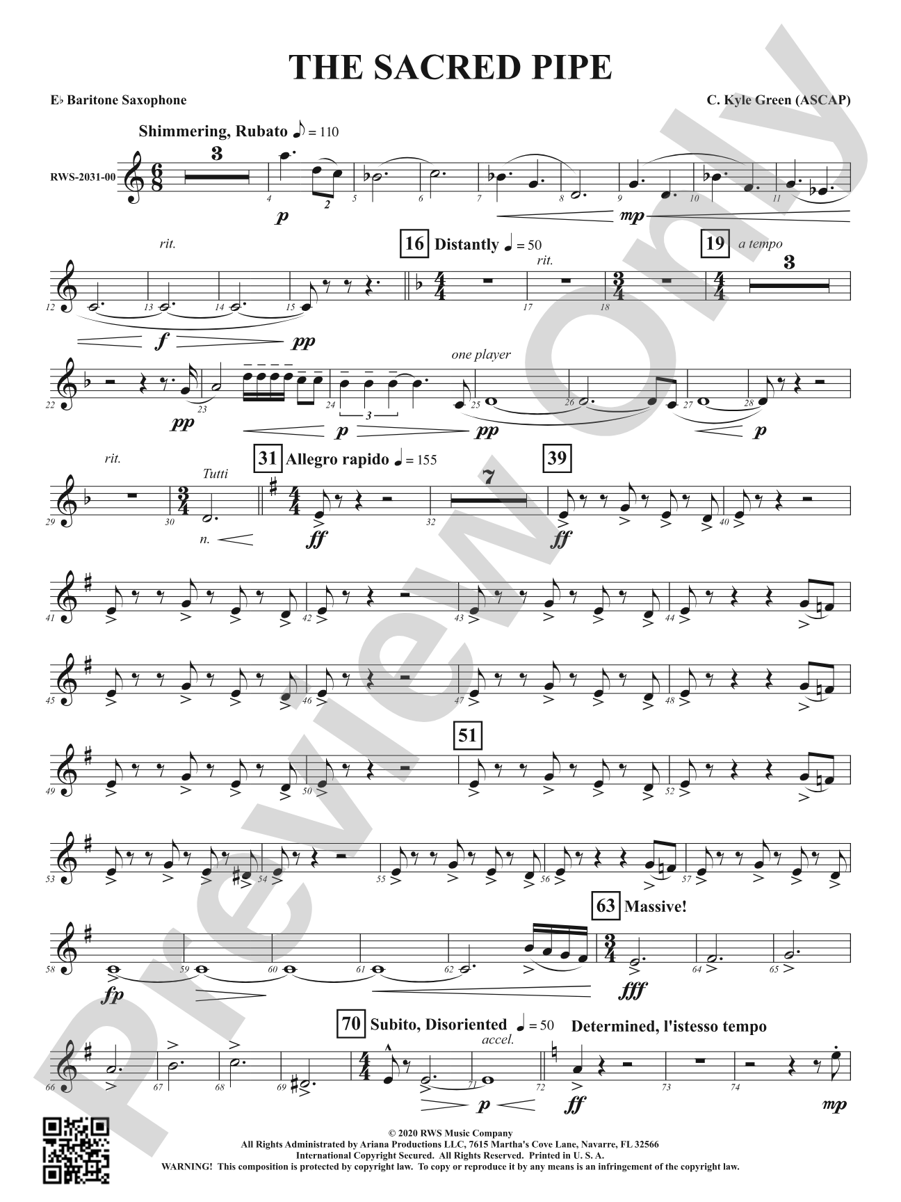 The Sacred Pipe: E-flat Baritone Saxophone