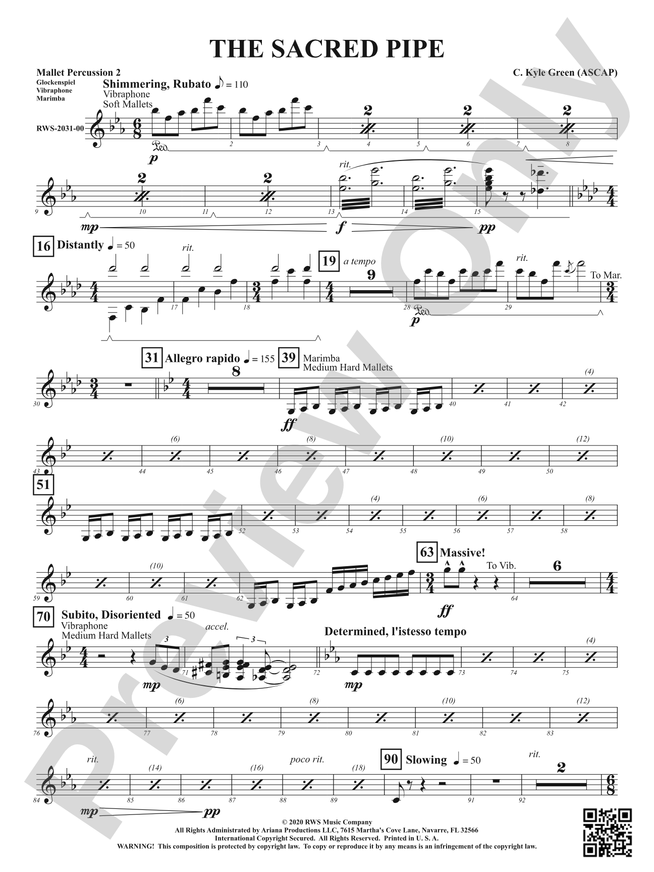 The Sacred Pipe: 2nd Mallet Percussion