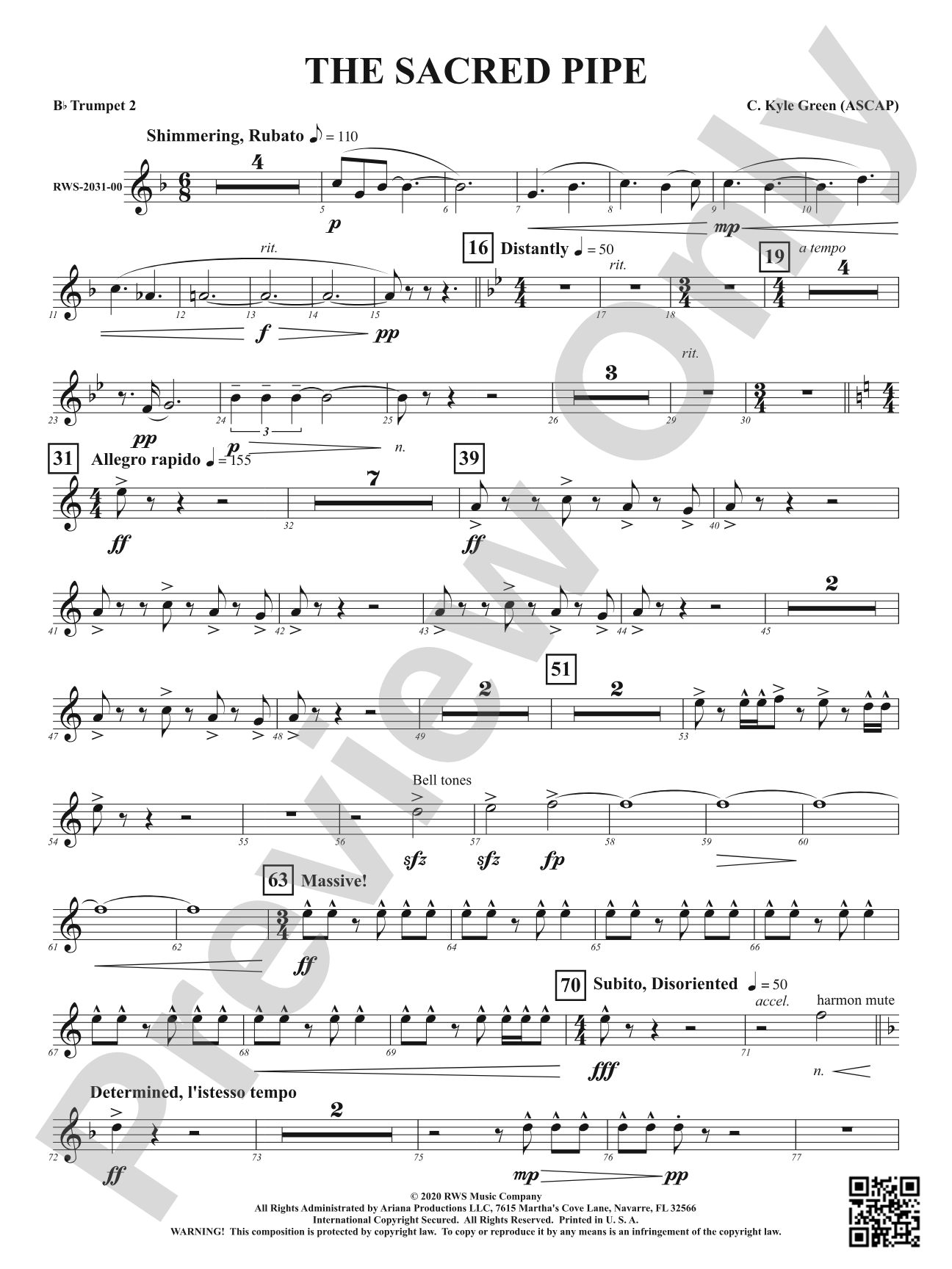 The Sacred Pipe: 2nd B-flat Trumpet