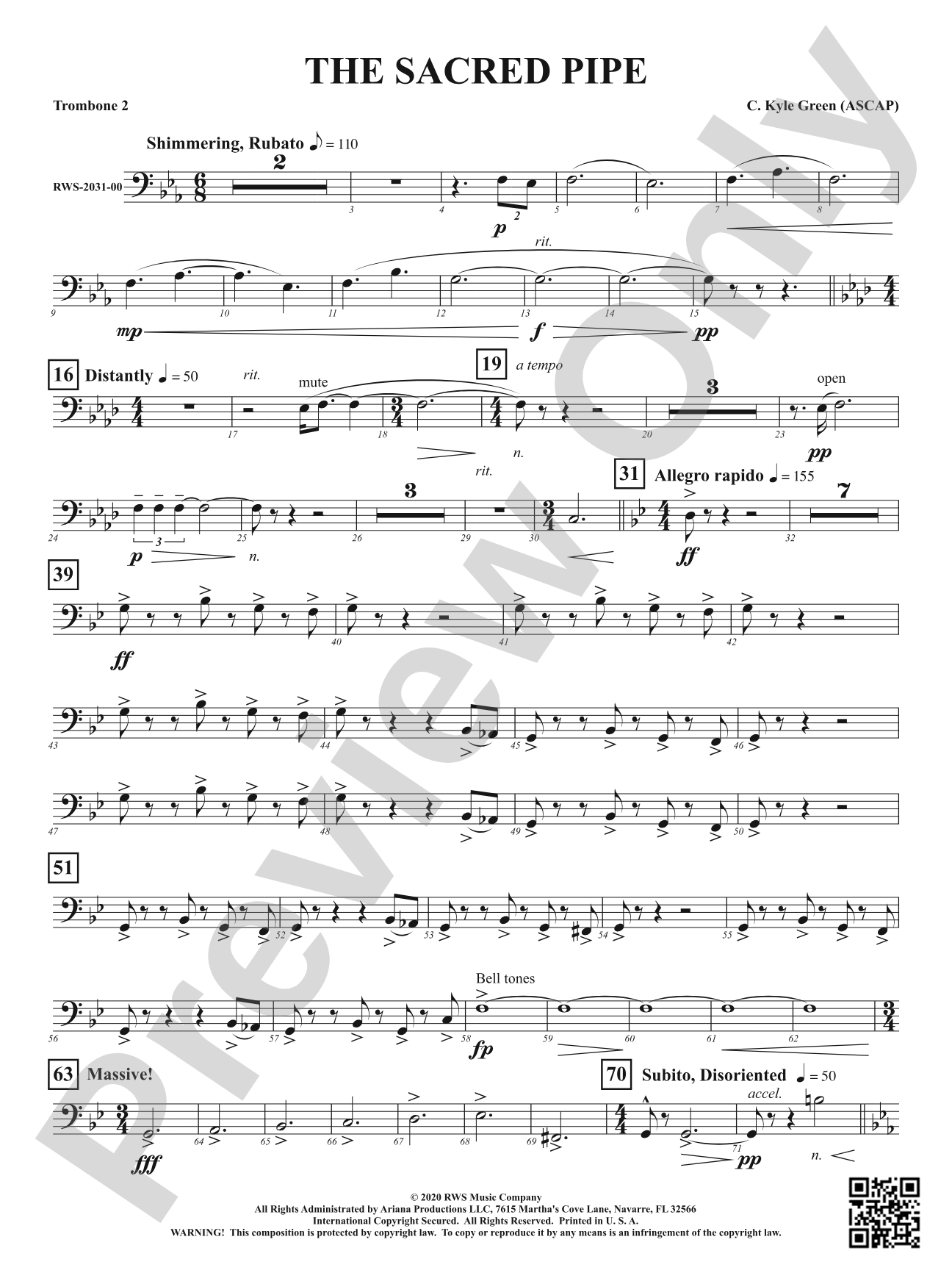 The Sacred Pipe: 2nd Trombone