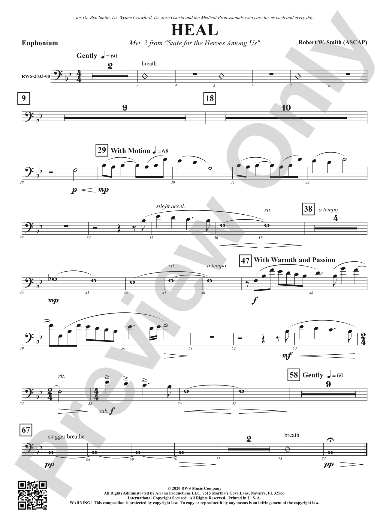 Heal - Mvt. 2 from <i>Suite for the Heroes Among Us</i>: Baritone B.C.