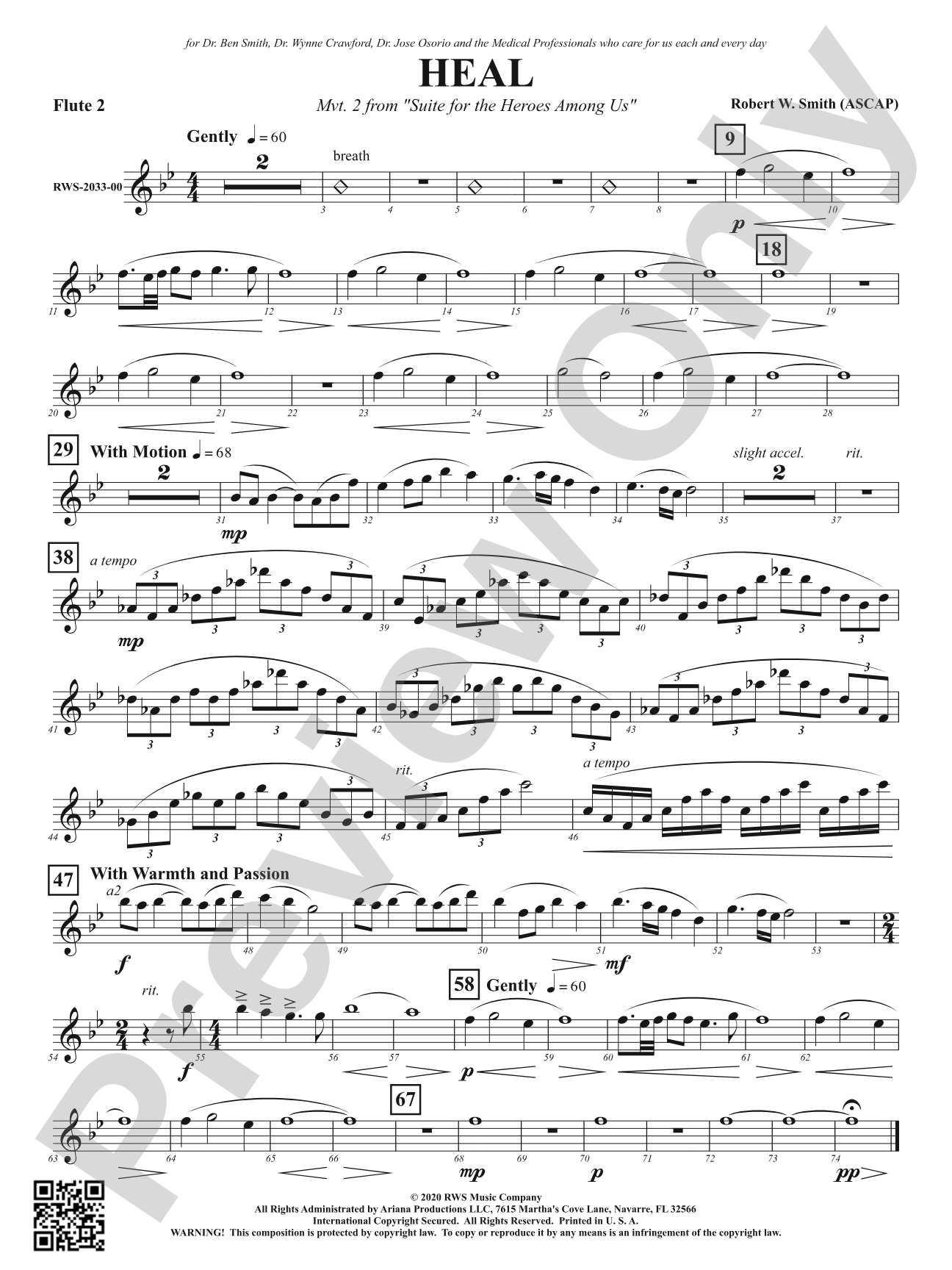 Heal - Mvt. 2 from <i>Suite for the Heroes Among Us</i>: 2nd Flute