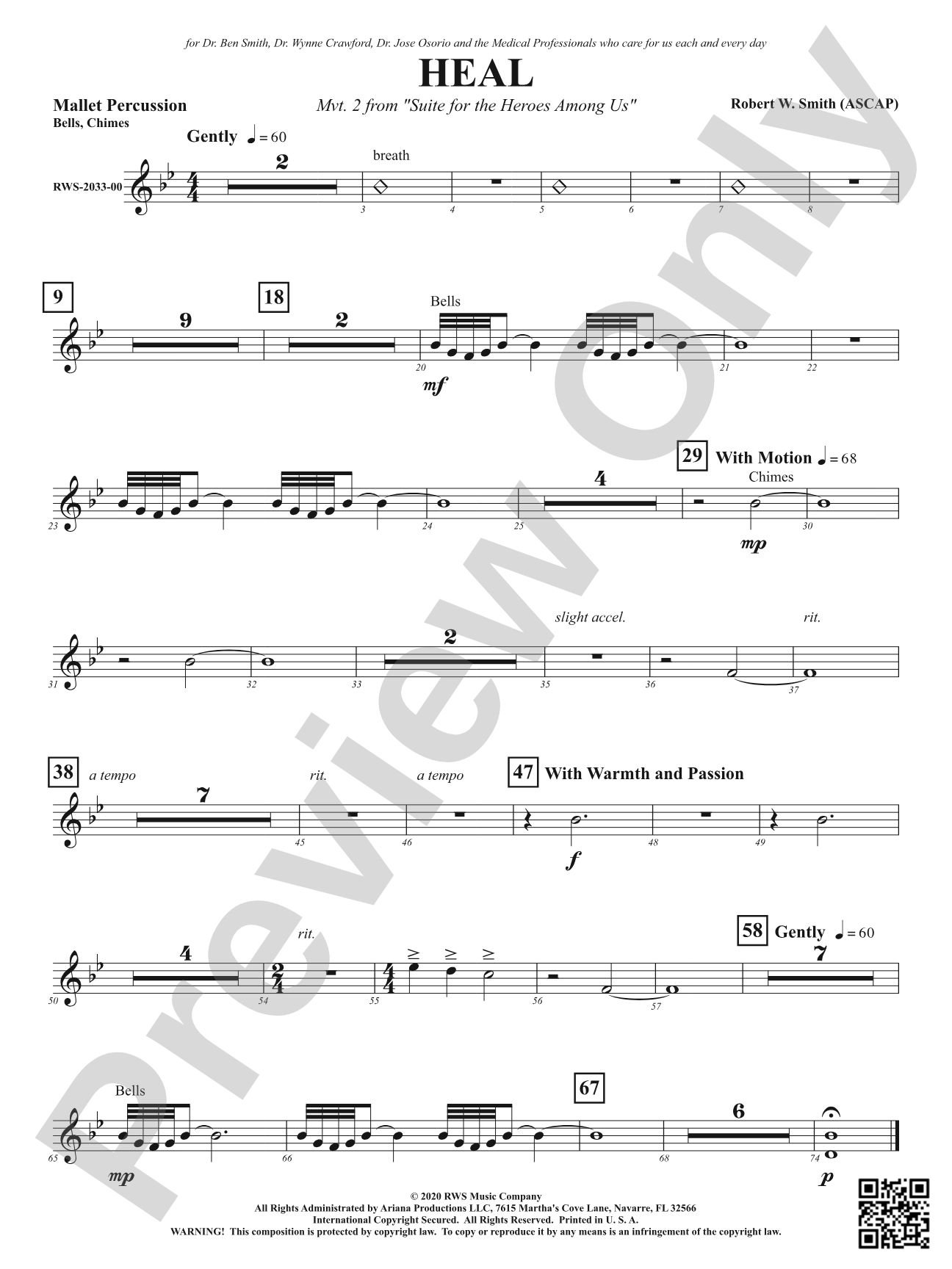 Heal - Mvt. 2 from <i>Suite for the Heroes Among Us</i>: 1st Mallet Percussion