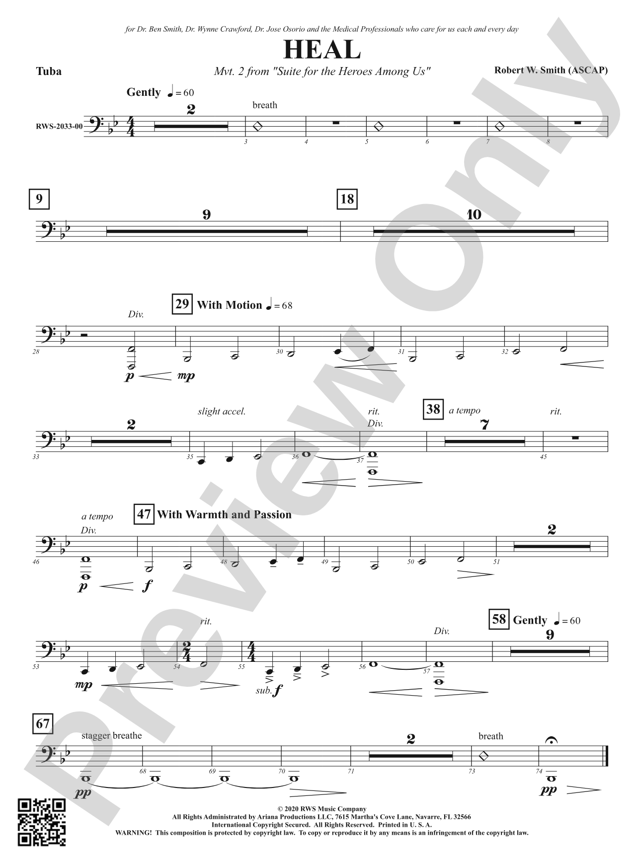Heal - Mvt. 2 from <i>Suite for the Heroes Among Us</i>: Tuba
