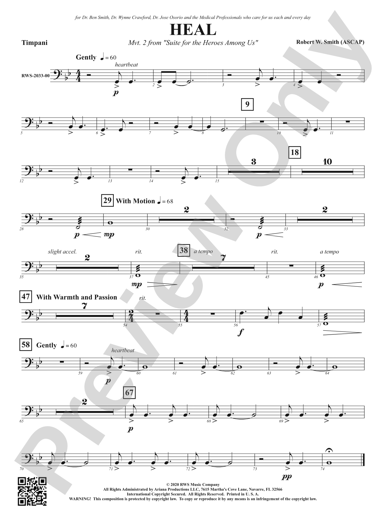 Heal - Mvt. 2 from <i>Suite for the Heroes Among Us</i>: Timpani